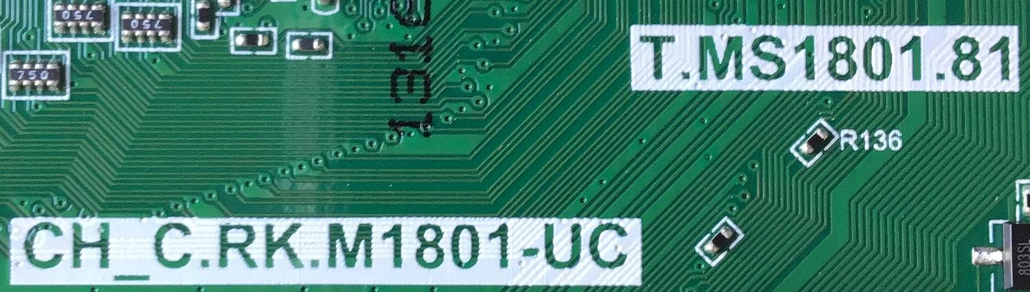 MAIN PARA TV WESTINGHOUSE·ROKU TV 4K UHD HDR SMART TV / NUMERO DE PARTE T.MS1801.81 / CH_C.RK.M1801-UC / 2605K52B0 / U20041316 / PANEL C580Y19-D6 (UP6CMLS31) / MODELO WR58UX4019 - Imagen 2