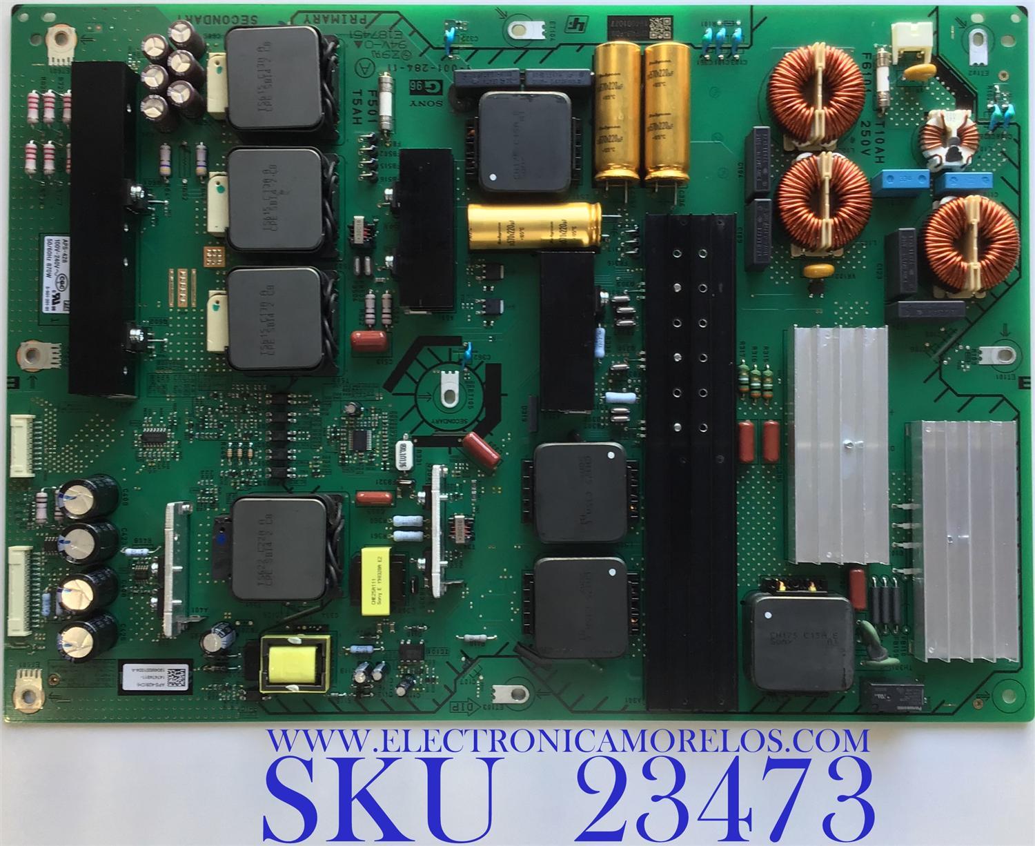 FUENTE DE PODER PARA TV SONY ANDROID TV OLED 4K ULTRA HD HDR SMART TV / NUMERO DE PARTE 1-474-749-11 / 1-001-284-11 / 147474911 / APS-428 / APS-428(CH) / PANEL´S LE770AQP (AN)(A1) / LE770AQP (AM)(A1) / MODELO XBR-77A9G / XBR77A9G
