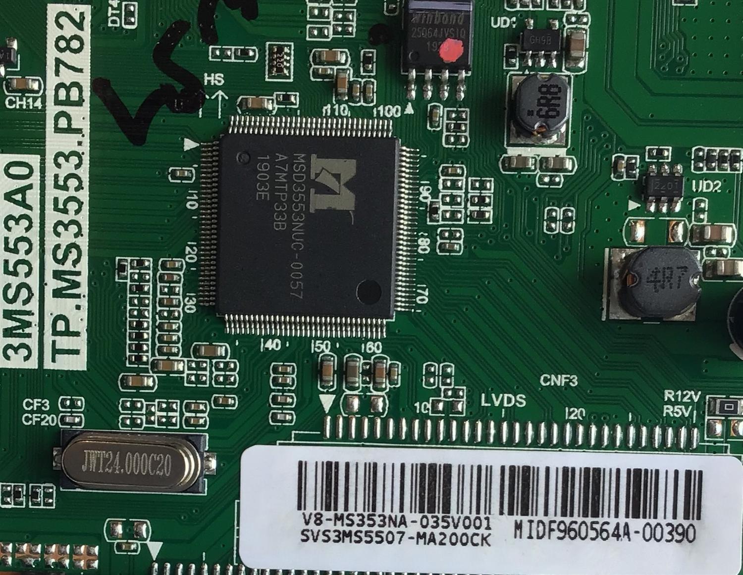 MAIN FUENTE PARA TV TCL - EVL / SVS3MS5507-MA200CK / TP.MS3553.PB782 / V8-MS353NA-035V001 / MIDF960564A-00390 / 3MS553A0 / MODELO 32EVL /  UTILIZADA EN DIFERENTES MARCAS Y MODELOS / ENTRAR A DESCRIPCIÓN DEL PRODUCTO - Imagen 2