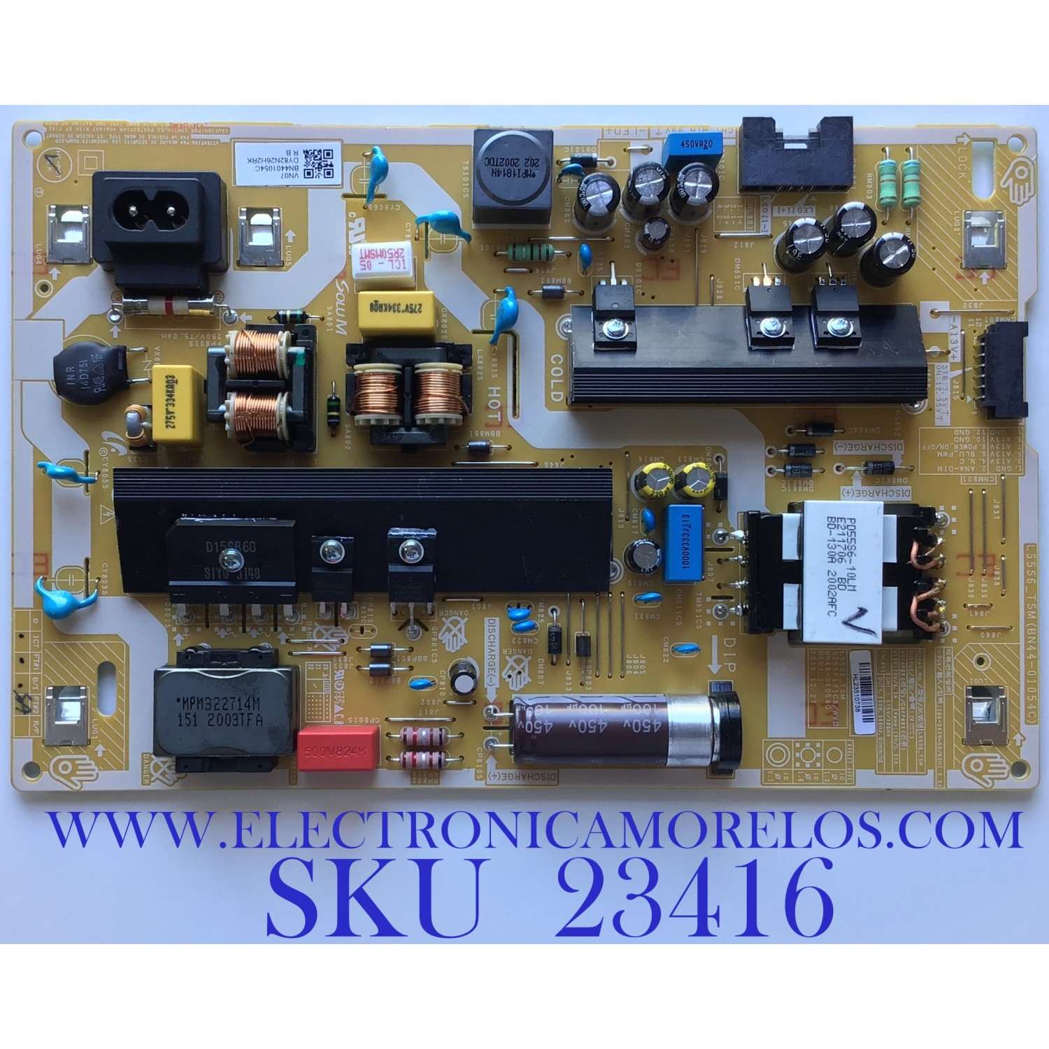 FUENTE DE PODER PARA TV SAMSUNG / NUMERO DE PARTE BN4401054C / L55S6_TSM / BN44-01054C / ST55F171C8/WVD / PANEL CY-BT055 / CY-BT058 / MODELOS UN50TU8000 / UN55TU700D / UN55TU7000 / UN58TU700D / UN58TU7000 / UN60TU7000 / MAS MODELOS EN DESCRIPCIÓN