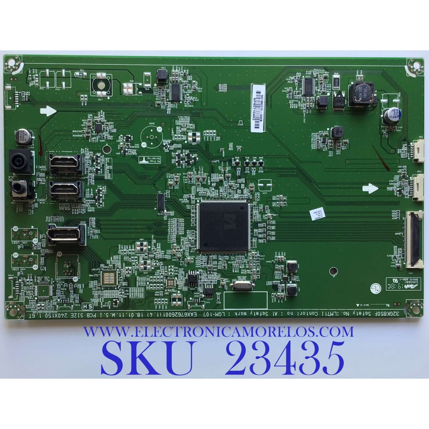 MAIN PARA MONITOR LG / EAX6762600 / EAX6762600(1.4) / 32GK650F / PANEL LGM315UK6 / MODELO 32GK650F-BB.AUSUJPN