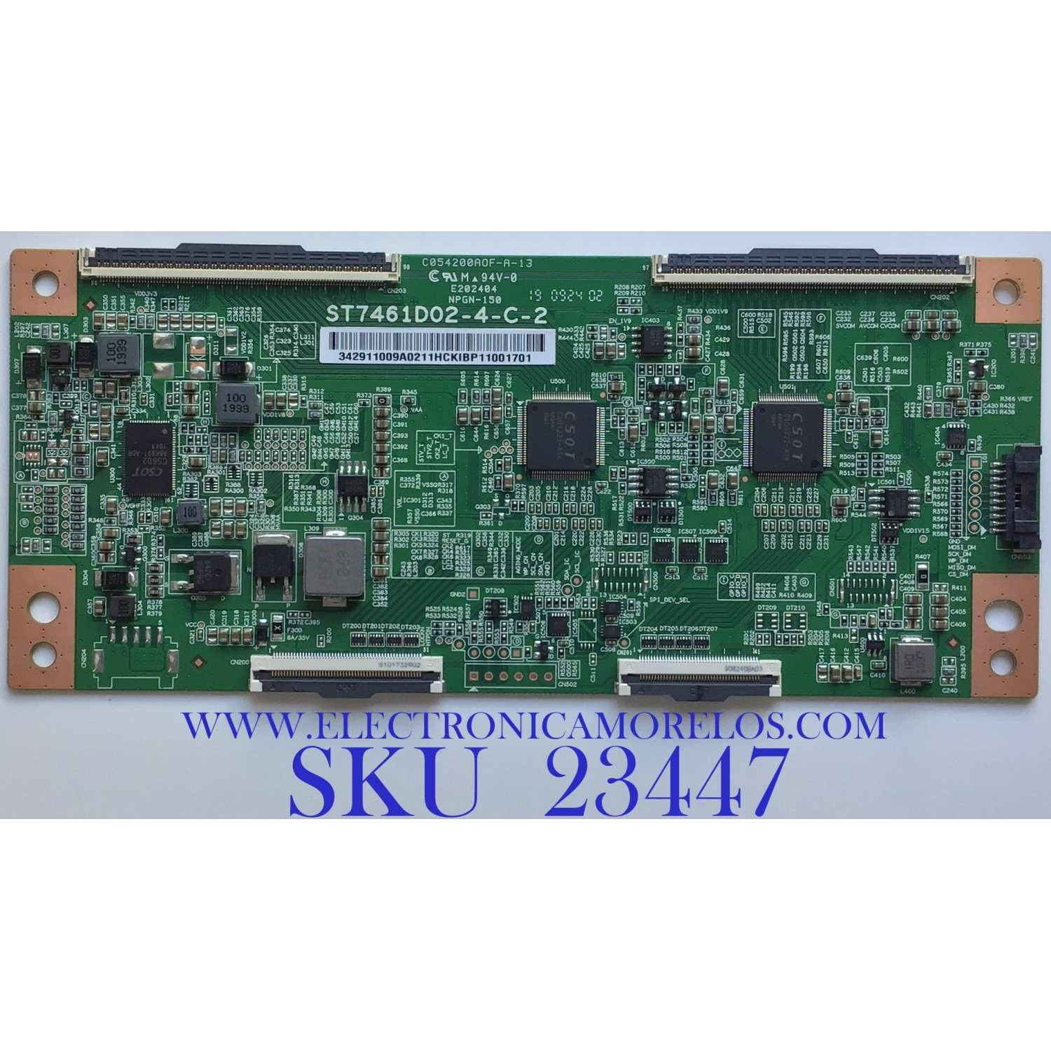 T-CON PARA TV TCL / 4T-TCN750-SS03 / ST7461D02-4-C-2 / 342911009A0211 / PANEL LVU750NDBL CD9W05 / MODELO 75R615