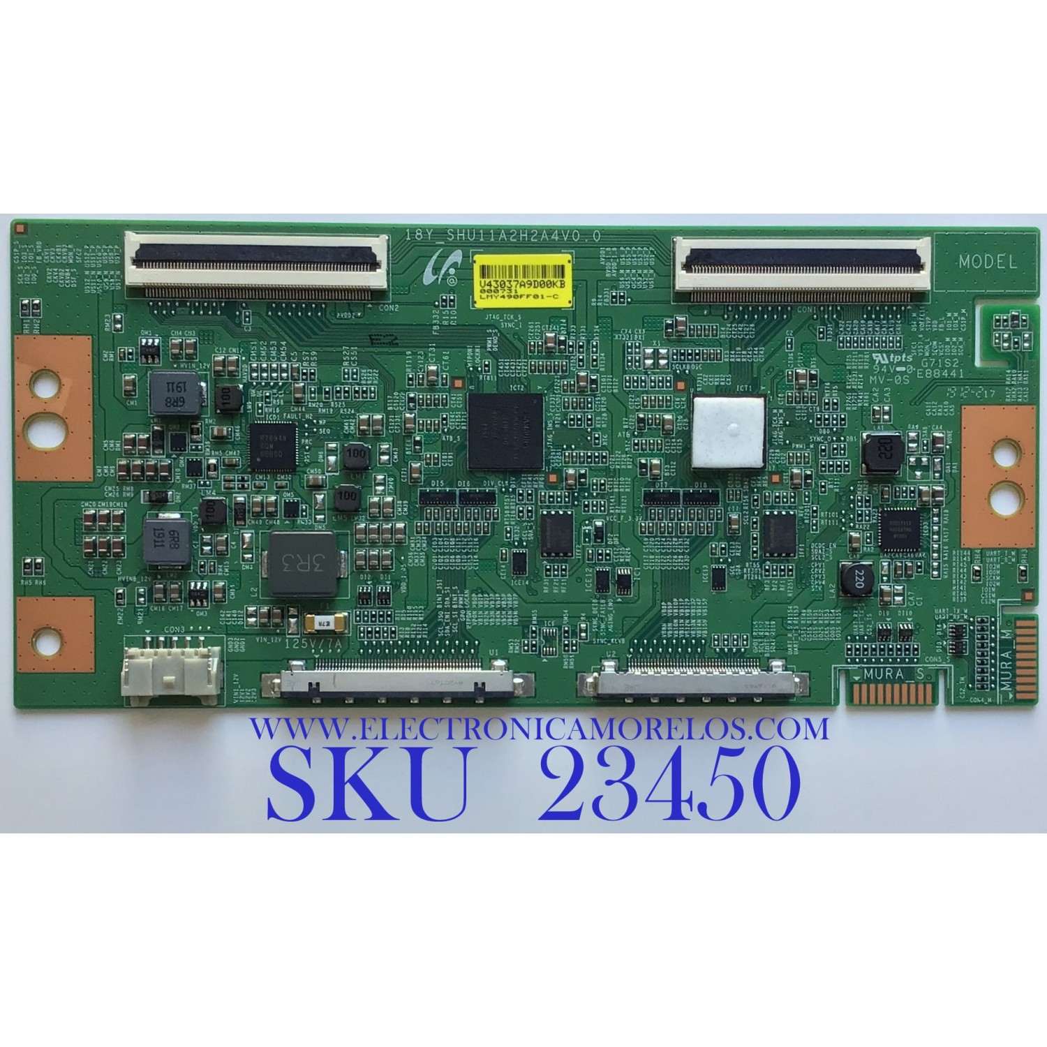 T-CON PARA TV SONY / LJ94-43037A / 18_SHU11A2H2A4V.0 / 43037A / PANEL YD8S005DND01B / MODELO XBR-49X900F