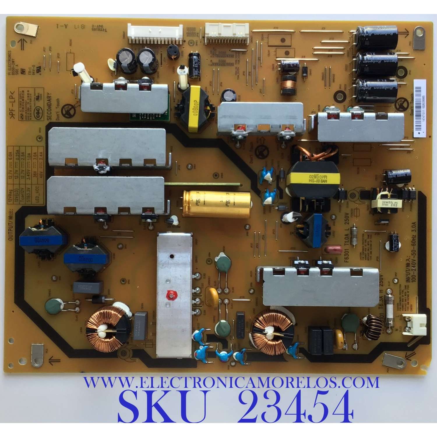 FUENTE DE PODER PARA TV SONY / 1-474-710-11 / B55D-2WY / 147471011 / PANEL YD8S005DND01B / MODELO XBR-49X900F