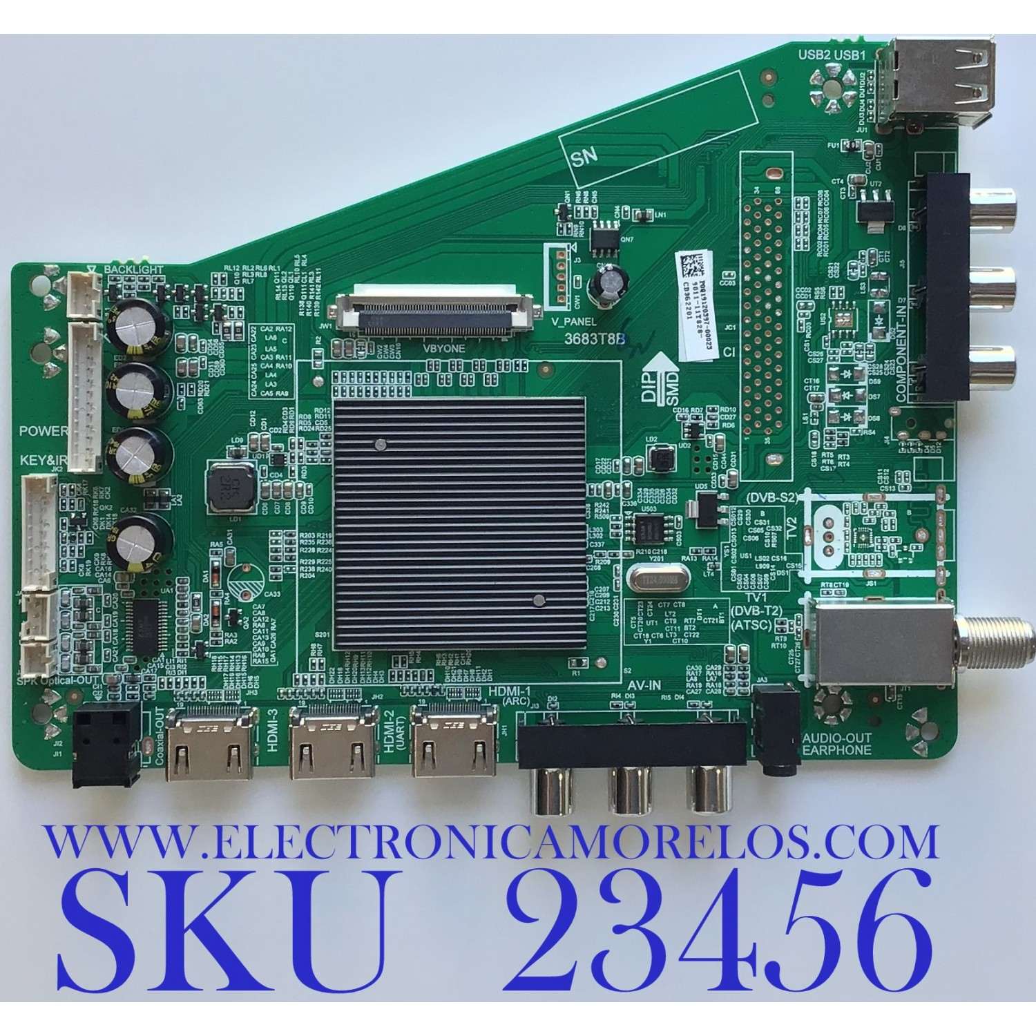 MAIN PARA TV WBOX / 9011-11T828-CD362201 / 3683T8B / P0Q19120597-00023 / PANEL K550WDC2 / MODELO 0E-55LED4KA