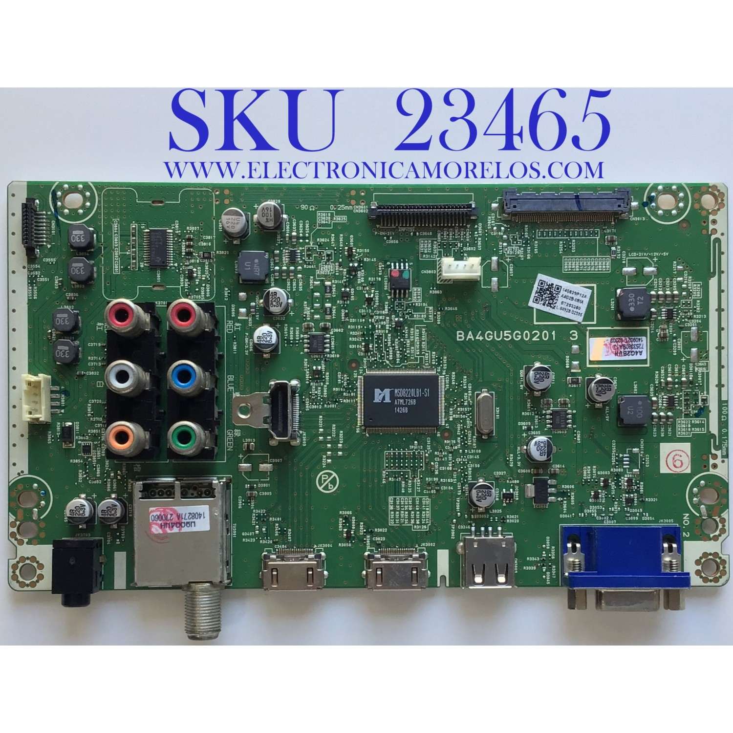 MAIN PARA TV MAGNAVOX / A4G2BUH / BA4GU5G0201 3 / A4G2B-MMA / PANEL V400HJ6-PE1 / MODELO 40ME324V/F7