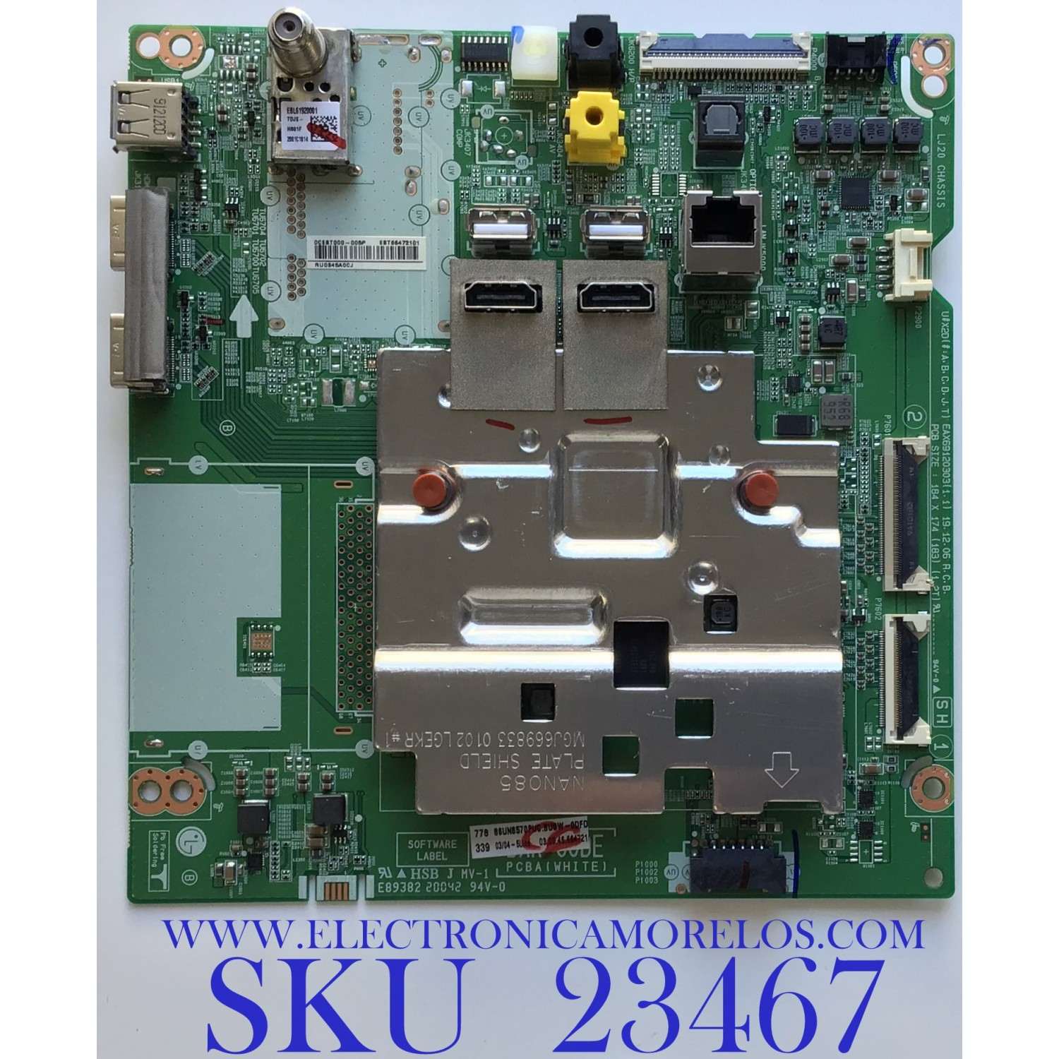 MAIN PARA TV LG AI THINQ 4K·UHD·HDR / NUMERO DE PARTE EBT66472101 / EAX69120303 / EAX69120304 / PANEL´S HC860DQF-SLUR3-2142 / NC860DQF / MODELOS 86UN8570AUD / 86UN8570PUC / 86UN8570AUD.BUSWLJR / 86UN8570AUD.BUSWLKR / 86UN8570PUC.BUSWLJR