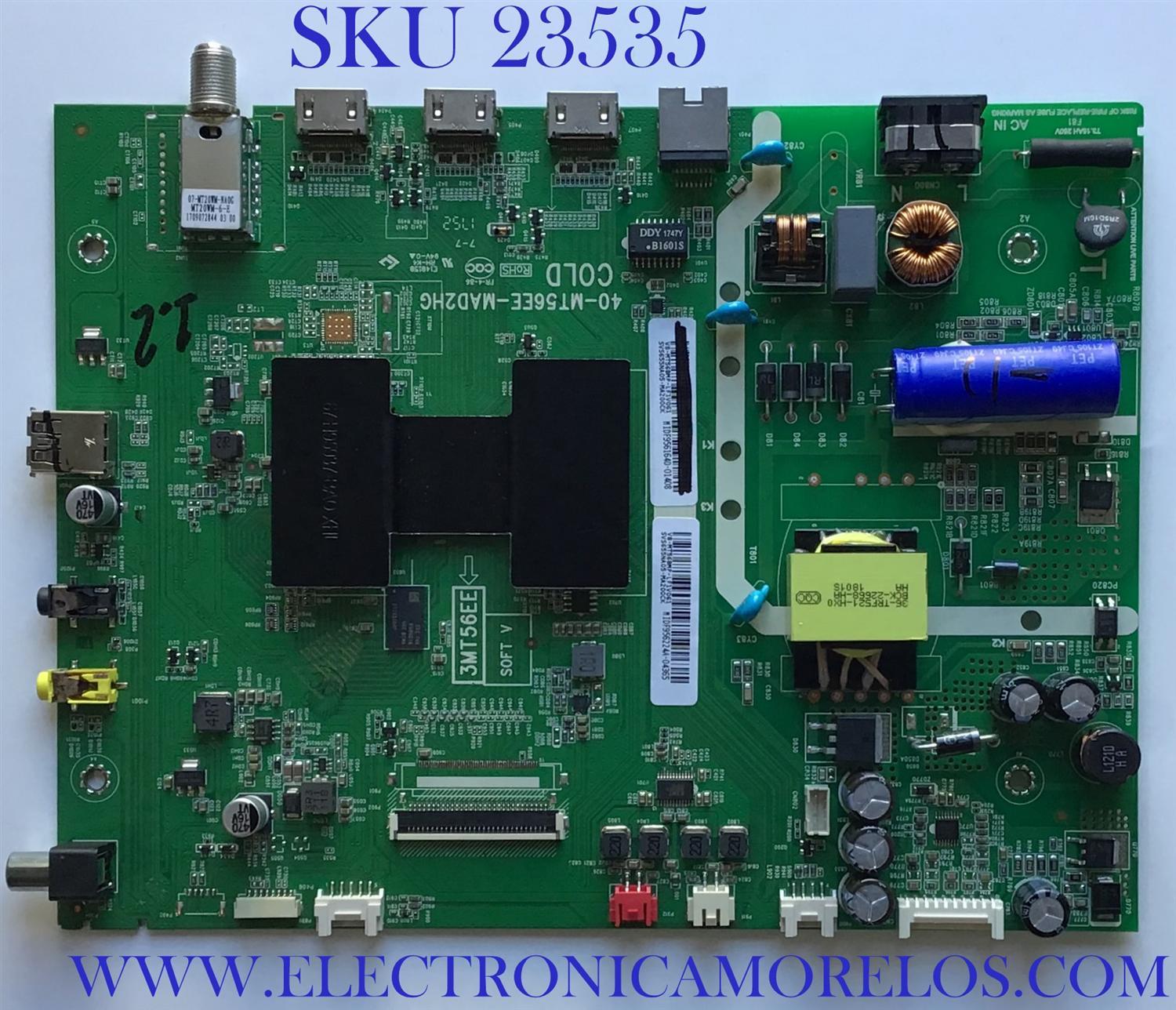 MAIN FUENTE PARA TV PIONEER  / SVS655NA05-MA200CK / 40-MT56EE-MAD2HG / V8-MT56BMP-LF1V061 / 3MT56EE / MODELO 32S07HD / ESTA TARJETA ES CHINA Y ES UTILIZADA EN DIFERENTES MARCAS Y MODELOS / ENTRAR A DESCRIPCIÓN DEL PRODUCTO