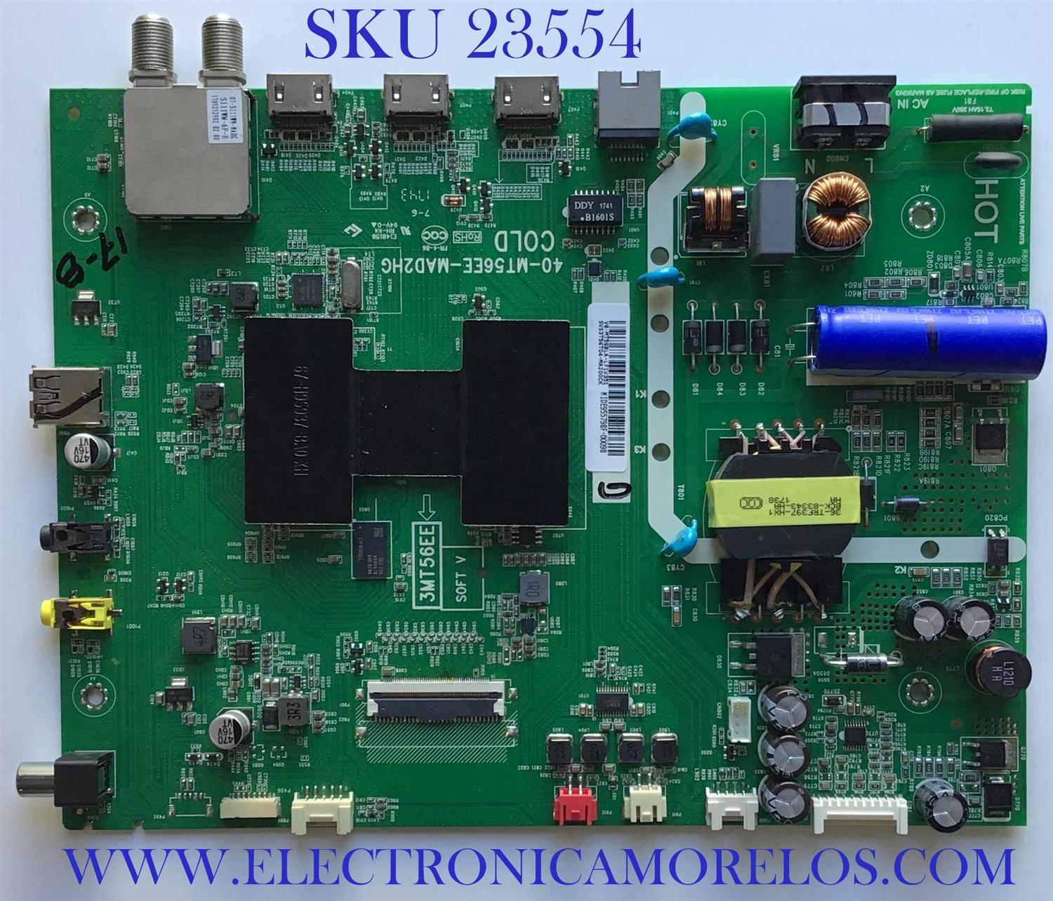 MAIN  PARA TV OLIMPO /  SVS3T56T04-MA200CK / 40-MT56EE-MAD2HG /  V8-MT56BLA-LF1V351 / 3MT56EE / MODELO 43D1620 / ESTA TARJETA ES CHINA Y ES UTILIZADA EN VARIAS MARCAS Y MODELOS / ENTRAR A DESCRIPCION DEL PRODUCTO
