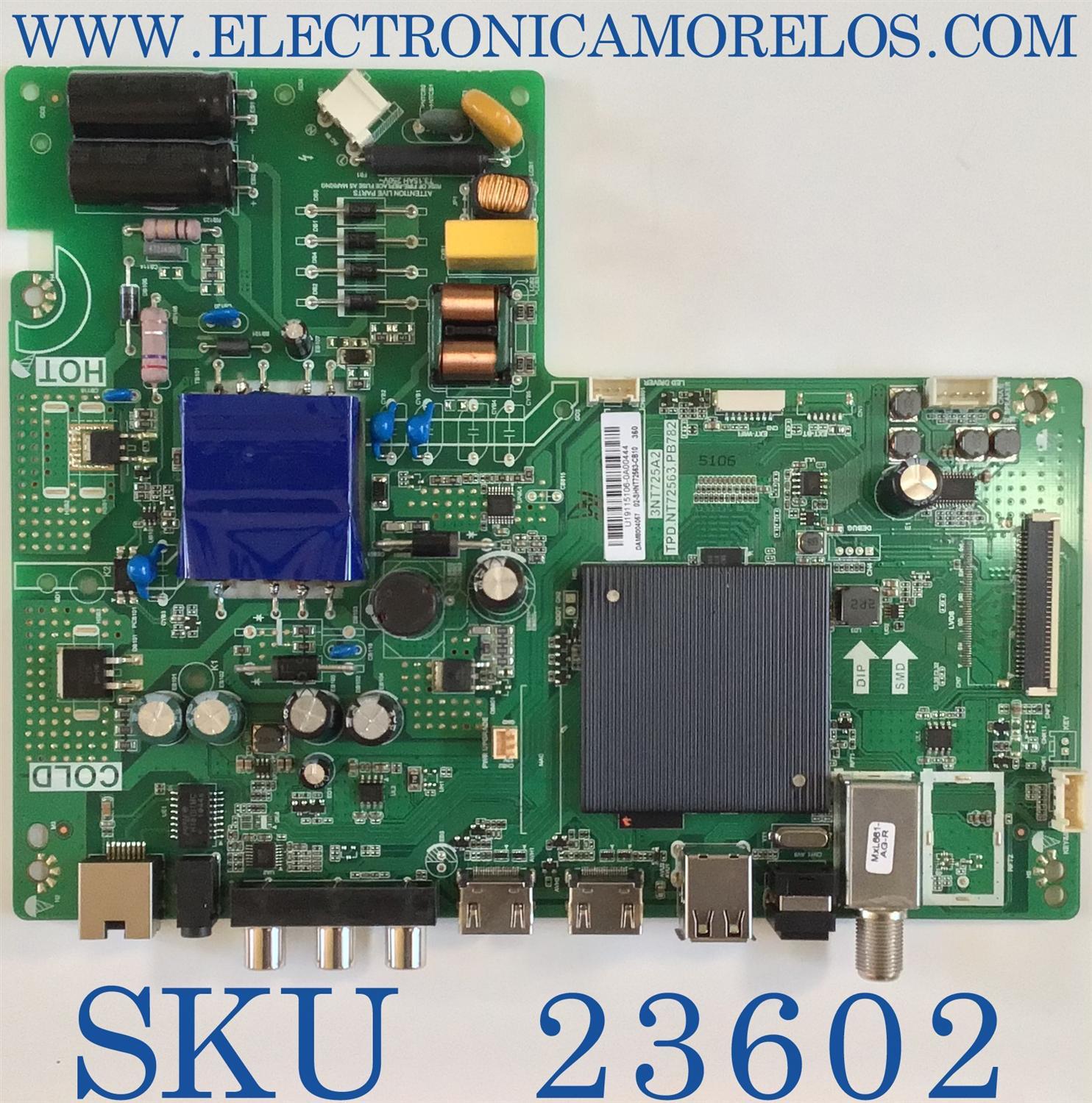 MAIN FUENTE PARA TV PANASONIC / U19115106 / TPD.NT72563.PB782 / 02-SHNT72563-CB10 / 3NT725A2 / ESTA TARJETA ES CHINA Y ES UTILIZADA EN DIFERENTES MARCAS Y MODELOS / ENTRAR A DESCRIPCIÓN DEL PRODUCTO