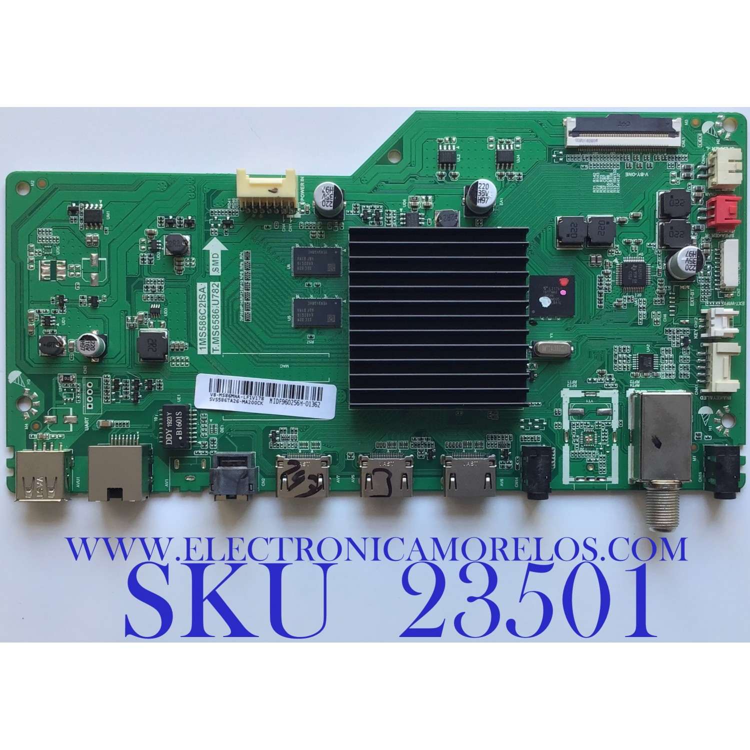 MAIN PARA TV PIONEER / SVS586TA26-MA200CK / T.MS6586.U782 / V8-MS86MNA-LF1V178 / 1MS586C2ISA / MODELO PLE-58S09UHD / PLE58S09UHD 