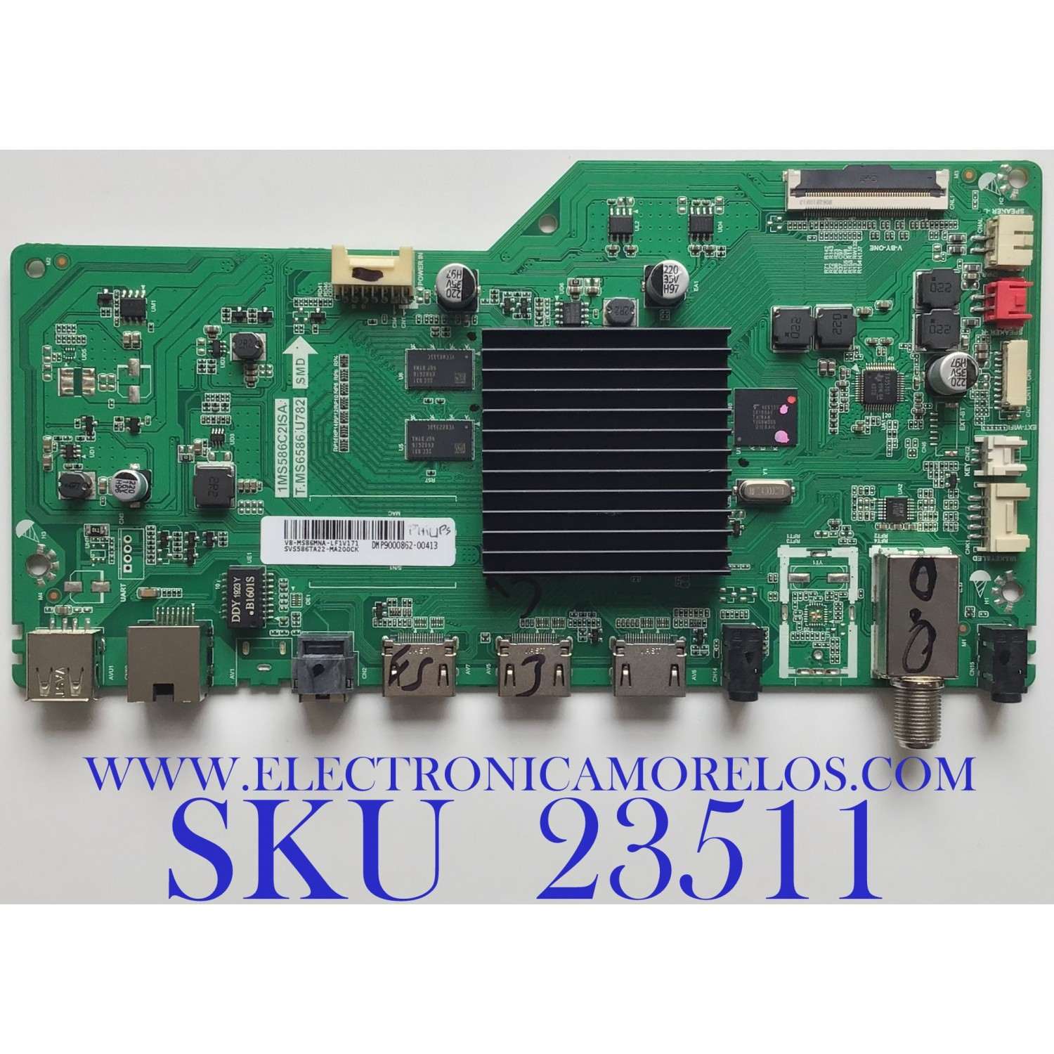 MAIN PARA TV PHILIPS / SVS586TA22-MA200CK / T.MS6586.U782 / V8-MS86MNA-LF1V171 / 1MS586C2ISA / ESTA TARJETA ES CHINA Y ES UTILIZADA EN DIFERENTES MARCAS Y MODELOS / ENTRAR A DESCRIPCIÓN DEL PRODUCTO