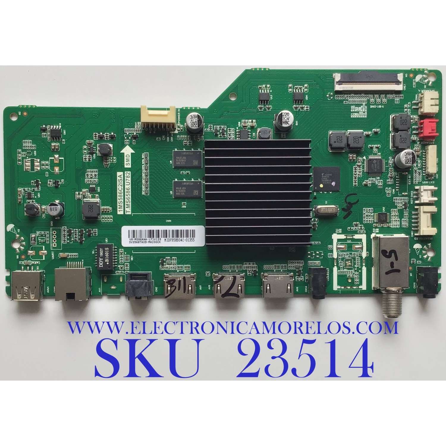 MAIN PARA TV PIONEER / SVS568TA09-MA200CK / T.MS6586.U782 / V8-MS86ANA-LF1V133 / 1MS586C2ISA / ESTA TARJETA ES CHINA Y ES UTILIZADA EN DIFERENTES MARCAS Y MODELOS / ENTRAR A DESCRIPCIÓN DEL PRODUCTO