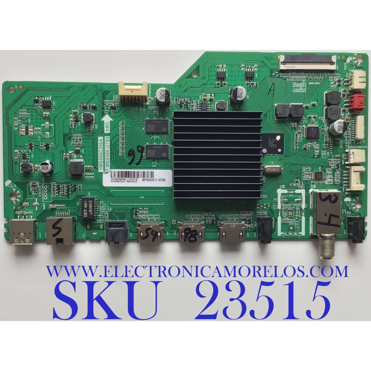MAIN PARA TV PIONEER / SVS586TA27-MA200CK / T.MS6586.U782 / V8-MS86MNA-LF1V178 / 1MS586C2ISA / ESTA TARJETA ES CHINA Y ES UTILIZADA EN DIFERENTES MARCAS Y MODELOS / ENTRAR A DESCRIPCIÓN DEL PRODUCTO