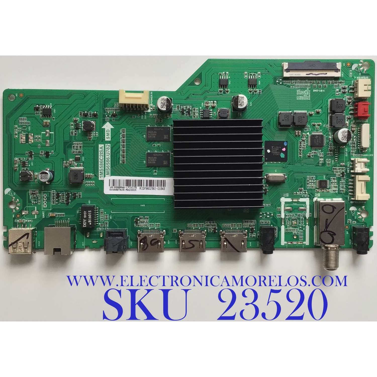 MAIN PARA TV PIONEER / SVS586TA25-MA200CK / T.MS6586.U782 / V8-MS86MNA-LF1V175 / 1MS586C2ISA / MODELOS  PLE-50S08UHD / PLE-50S10UHN