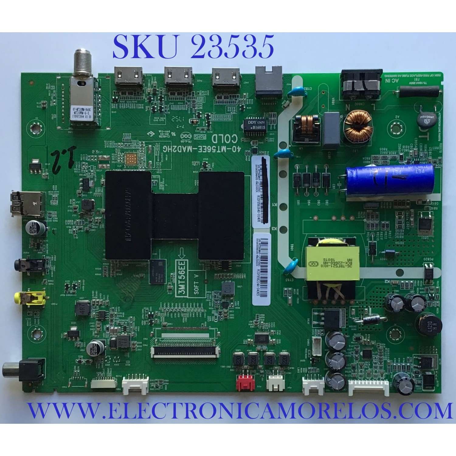 MAIN FUENTE PARA TV PIONEER  / SVS655NA05-MA200CK / 40-MT56EE-MAD2HG / V8-MT56BMP-LF1V061 / 3MT56EE / MODELO 32S07HD / ESTA TARJETA ES CHINA Y ES UTILIZADA EN DIFERENTES MARCAS Y MODELOS / ENTRAR A DESCRIPCIÓN DEL PRODUCTO