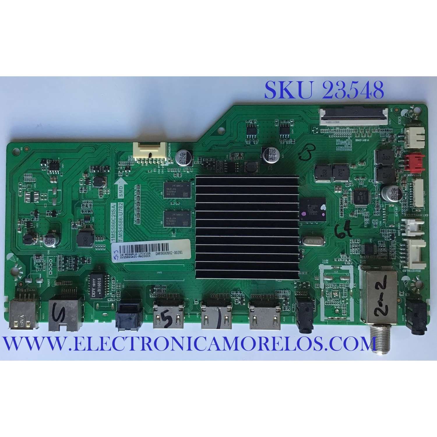 MAIN  PARA TV PIONEER  / SVS586SA01-MA200CK / T.MS6586.U782 / V8-MS86MLA-LF1V109 / 1MS586C2ISA  / ESTA TARJETA ES CHINA Y ES UTILIZADA EN VARIAS MARCAS Y MODELOS / ENTRAR A DESCRIPCION DEL PRODUCTO