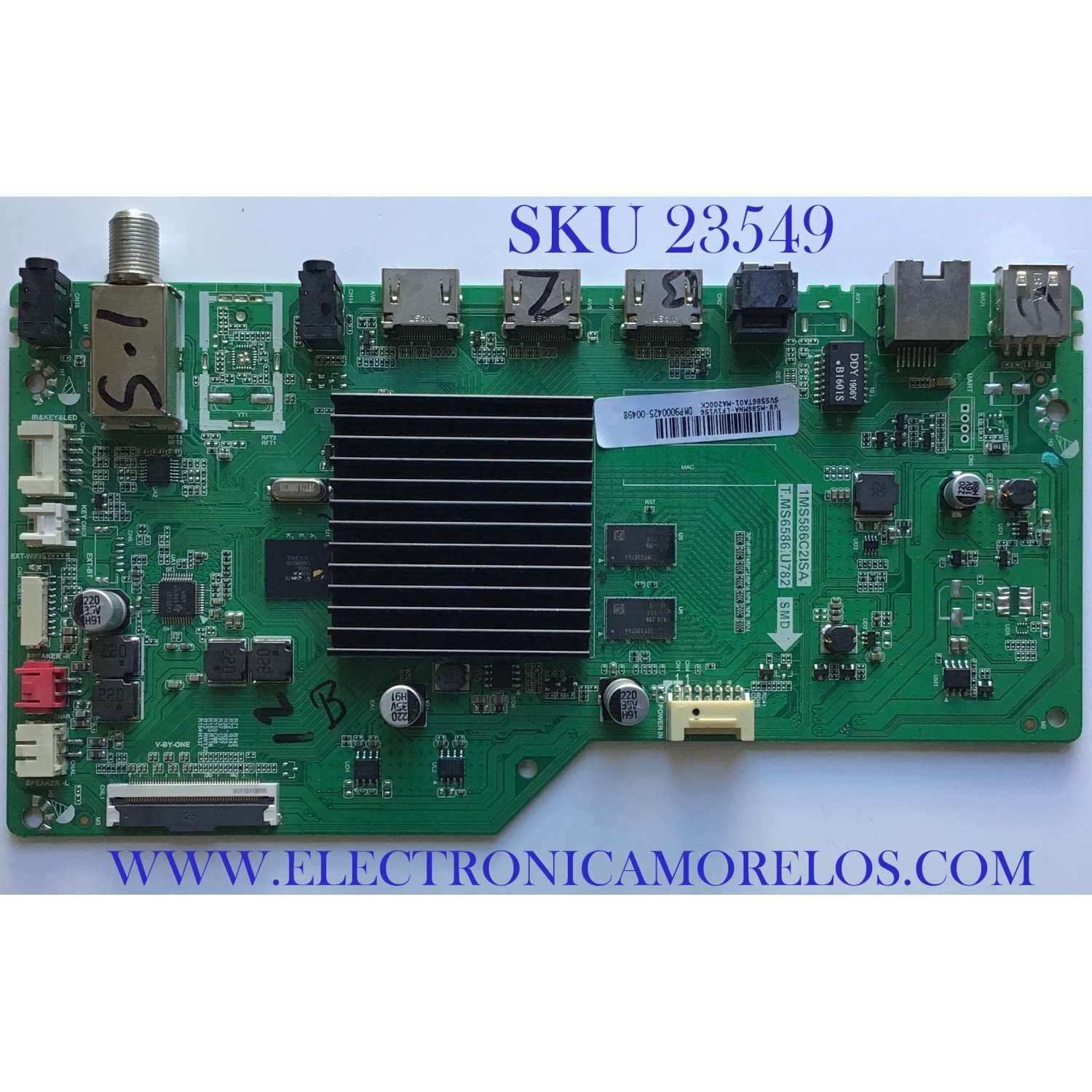 MAIN  PARA TV PIONEER / SVS586TA01-MA200CK /  T.MS6586.U782 /  V8-MS86MNA-LF1V156 / 1MS586C2ISA / ESTA TARJETA ES CHINA Y ES UTILIZADA EN VARIAS MARCAS Y MODELOS / ENTRAR A DESCRIPCION DEL PRODUCTO