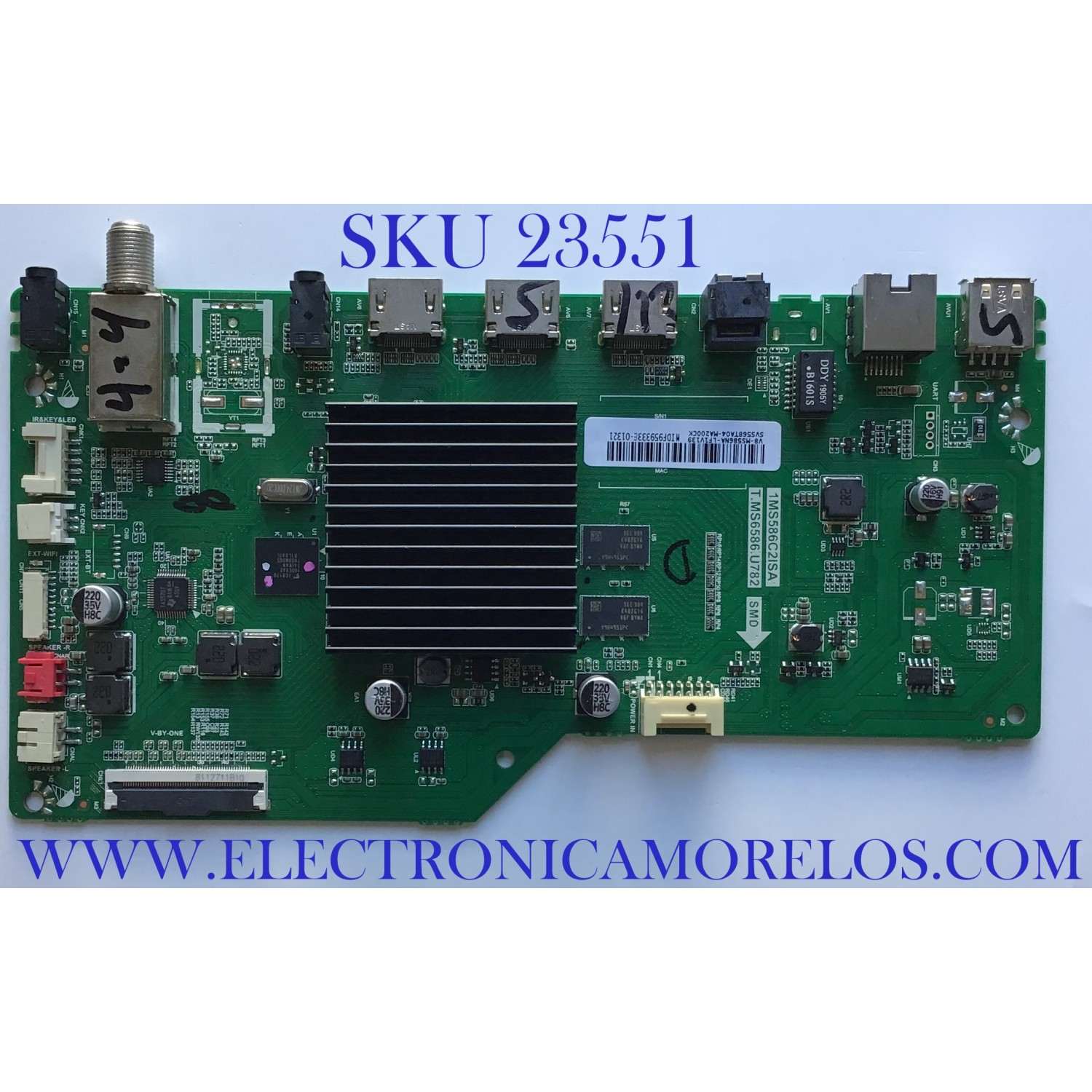 MAIN  PARA TV HKPRO / SVS568TA04-MA200CK / T.MS6586.U782 / V8-MS586NA-LF1V139 / 1MS586C2ISA / MODELO HKP50UHD1