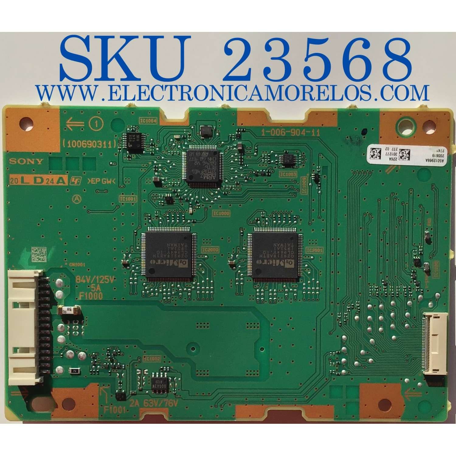 LED DRIVER PARA TV SONY BRAVIA / NUMERO DE PARTE A5012968A / 1-006-904-11 / 100690311 / A-5012-968-A 226 / A-5012-968-A / A5012968A 226A / PANEL YDAF055DND01 / MODELO XBR-55X900H / XBR55X900H