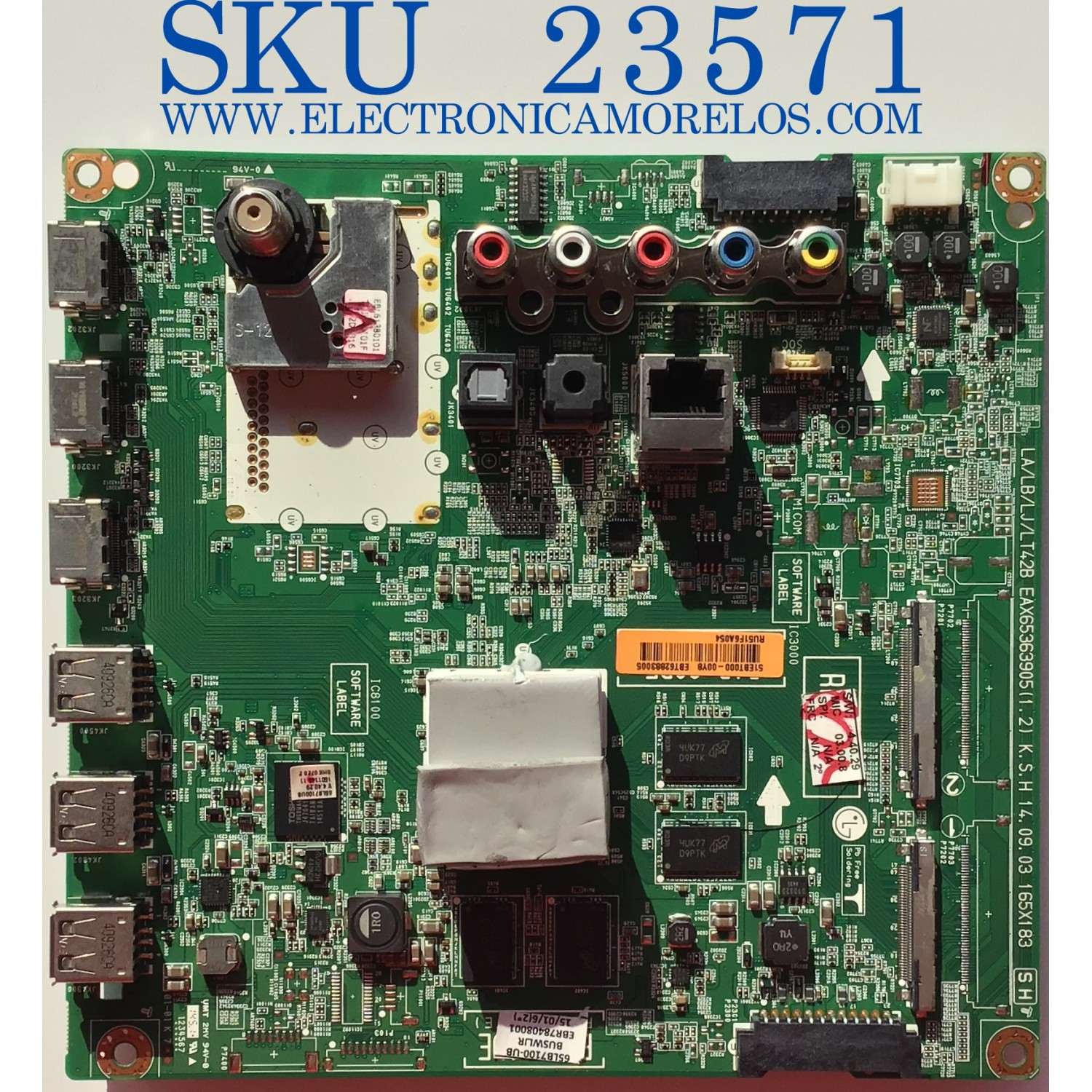 MAIN PARA TV LG / EBT62883005 / EAX65363905 (1.2) / EAX65363905 (1.2) / PANEL LC650DUF ( FG)(F1) / 65LB7100 - UB