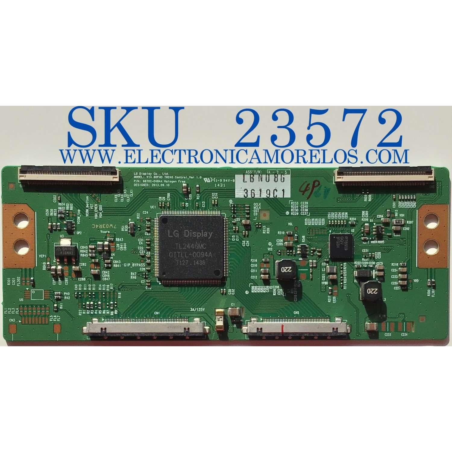 T-CON PARA TV LG / 6871L-3619C / 6870C-0484A / 3619C / PANEL LC650DUF ( FG)(F1) / MODELO 65LB7100 - UB
