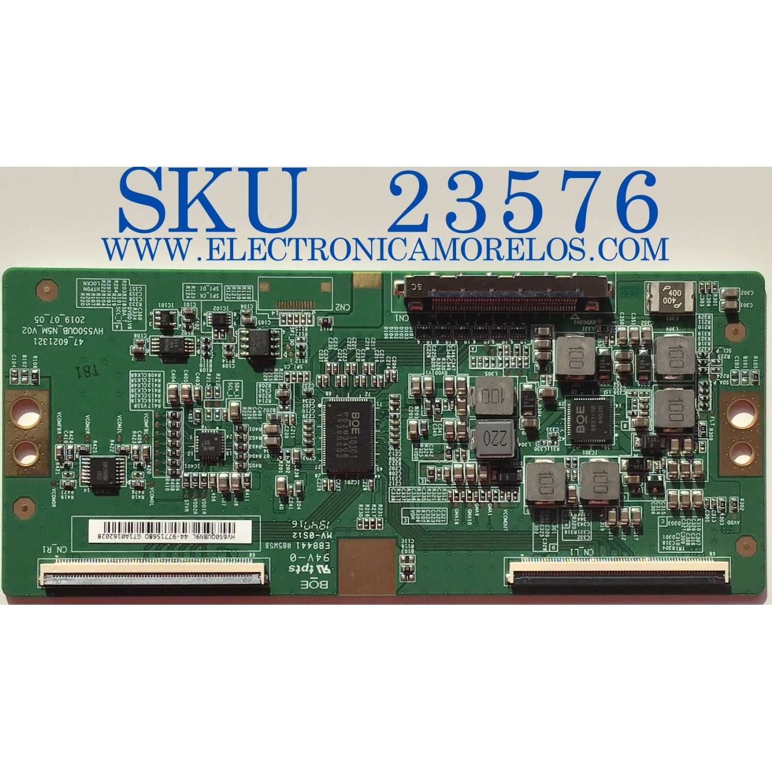 T-CON PARA TV SONY / NUMERO DE PARTE 44-9771568O / 47_6021321 / 44-97715680 / HV650QUB_N5M_V02 / HV650QUBN9L / PANEL YSAF065CNO01 / NUMERO DE DISPLAY HV650QUB-N9L / YSBM065CNO11 / MODELOS XBR-65X800H / XBR65X800H / XBR-65X81CH / KD-65X80J