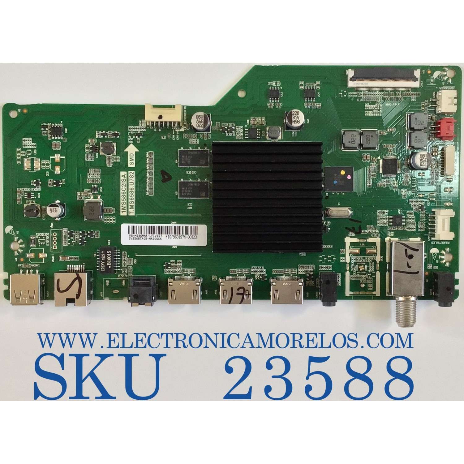 MAIN PARA TV PIONEER / SVS568TA05-MA200CK / T.MS6586.U782 / 1MS586C2ISA / V8-MS86MNA-LF1V167 / PANEL LVU550CSDX / DISPLAY ST5461D07-7 VER.2.1 / MODELO PLE-55S09UHD / PLE55S09UHD