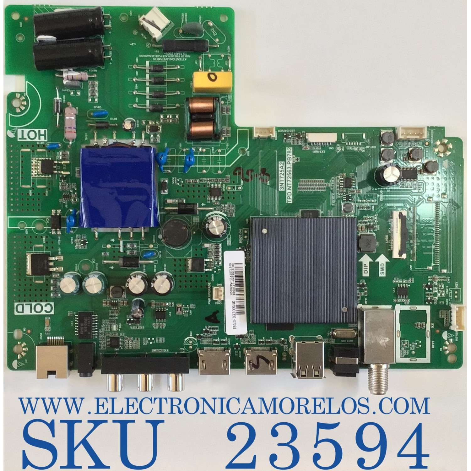 MAIN FUENTE PARA TV PHILIPS / SVS725TA11-MA200CK / TPD.NT72563.PB782 / 3NT725A2 / V8-NT563NA-LF1V309 / MODELO 32PFL4504/F8