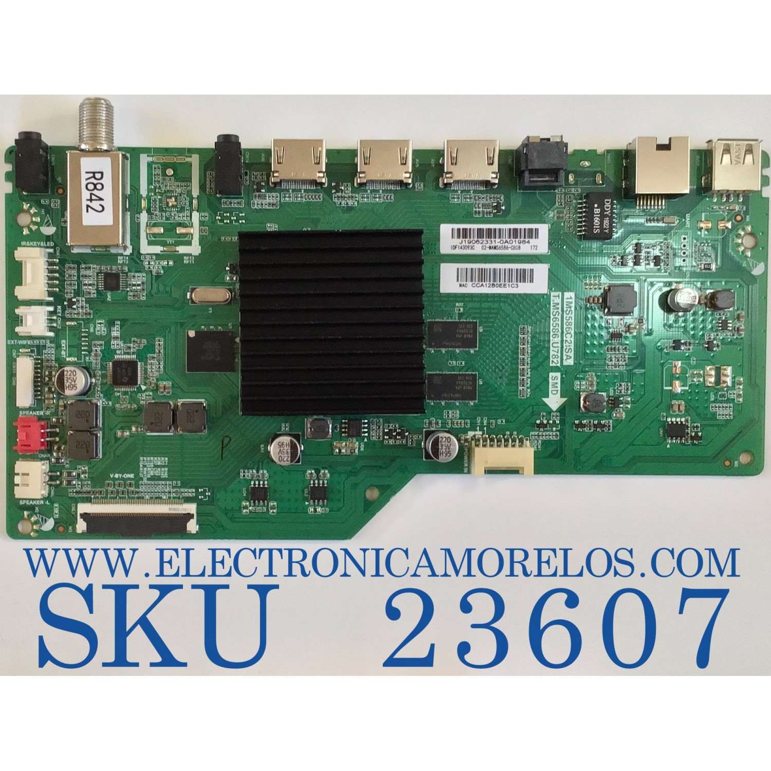 MAIN PARA TV QUASAR / J19062331 / T.MS6586.U782 / 02-MAMS6586-CB08 / 1MS586C2ISA / ESTA TARJETA ES CHINA Y ES UTILIZADA EN DIFERENTES MARCAS Y MODELOS / ENTRAR A DESCRIPCIÓN DEL PRODUCTO