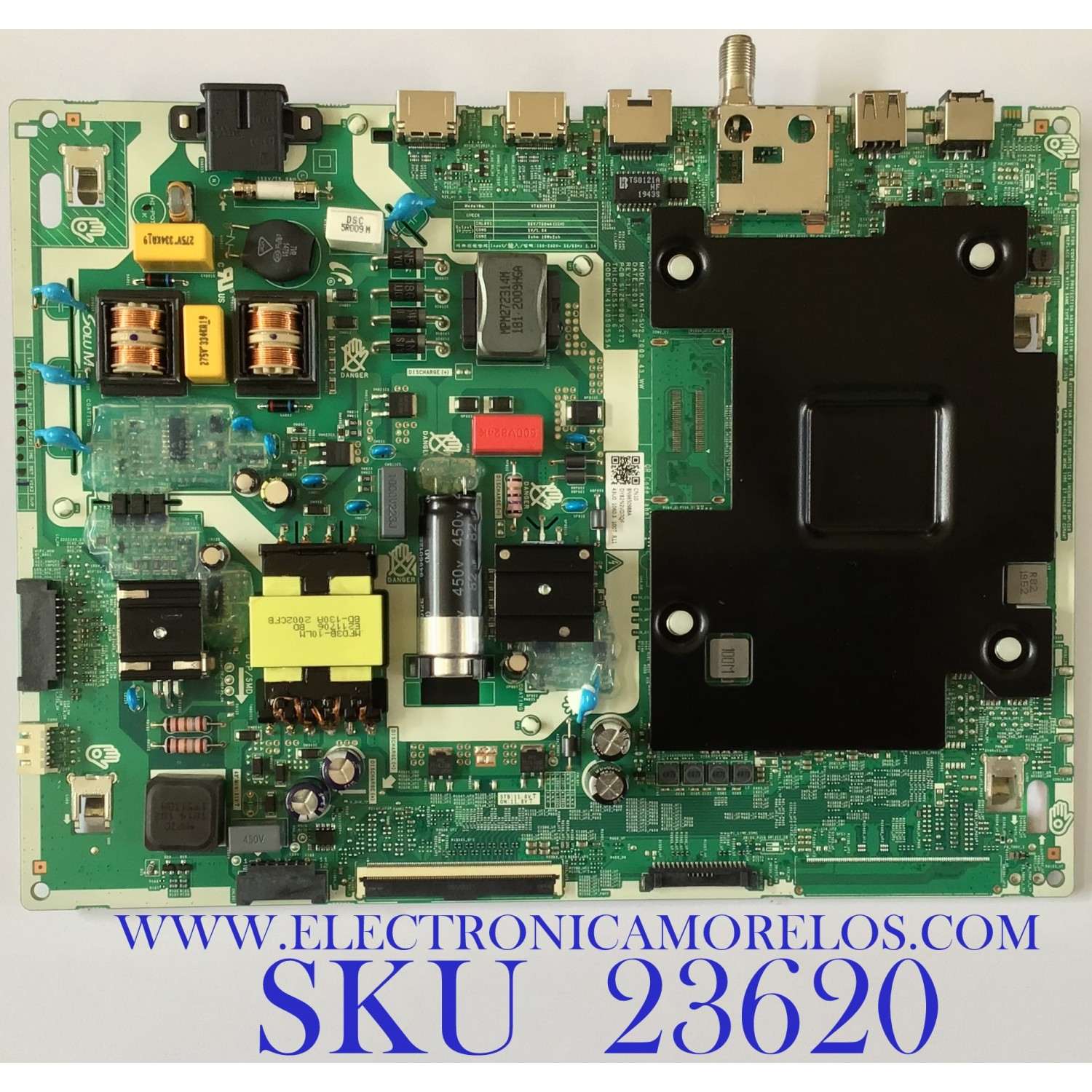 MAIN FUENTE COMBO ORIGINAL PARA SMART TV SAMSUNG UHD 4K RESOLUCION (3,840 x 2,160) / BN96-50988A / ML41A050595A / BN9650988A / PANEL CY-BT043HGHV6H / CY-BT043HGHV5H /  DISPLAY ST4251D01-7 VER.2.1 / MODELO UN43TU7000FXZA / UN43TU7000FXZA CB01