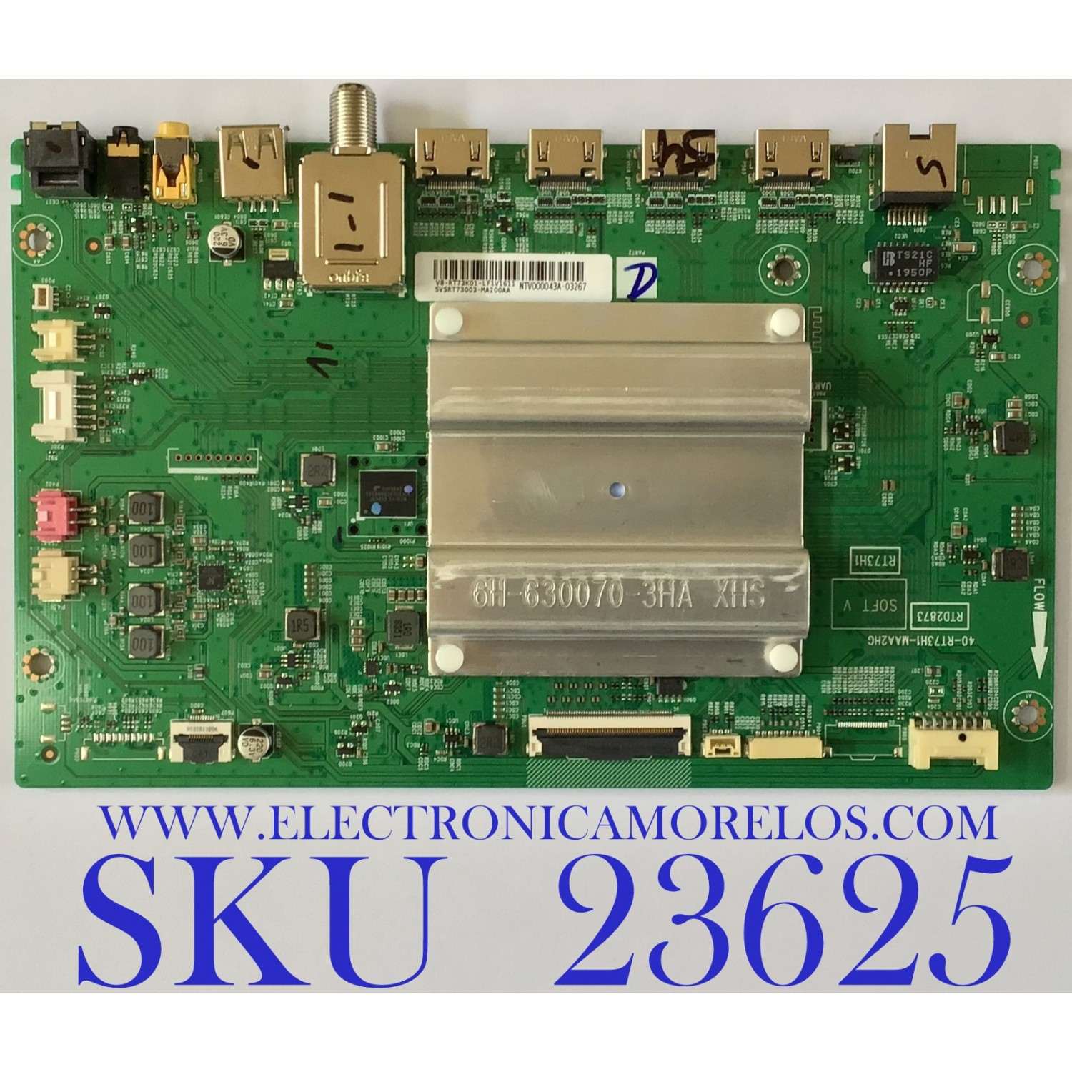 MAIN PARA SMART ROKU TCL 4K UHD CON HDR RESOLUCION (3840 x 2160) / SVSRT3003-MA200AA / 40-RT73H1-MAA2HG / V8-RT73K01-LF1V1611 / PANEL LVU550NEBL AD9W13  / MODELO 55S525