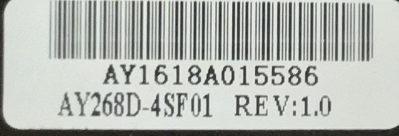 FUENTE DE PODER PARA TV HAIER / AY1618A015586 / AY268D-4SF / AY268D-4SF01 / PANEL CN65XB7B00 / MODELO 65UF2505 - Imagen 2