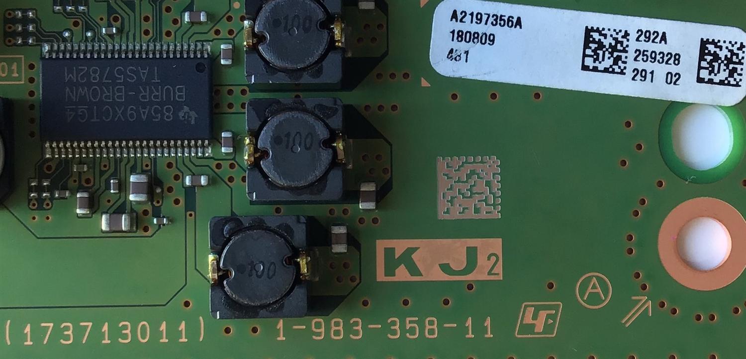 TARJETA KJ2 PARA TV SONY / NUMERO DE PARTE A-2197-356-A / 1-983-358-11 / 173713011 / A2197356A / PANEL YD85009UNG01 / MODELO XBR-65A9F / XBR65A9F - Imagen 2