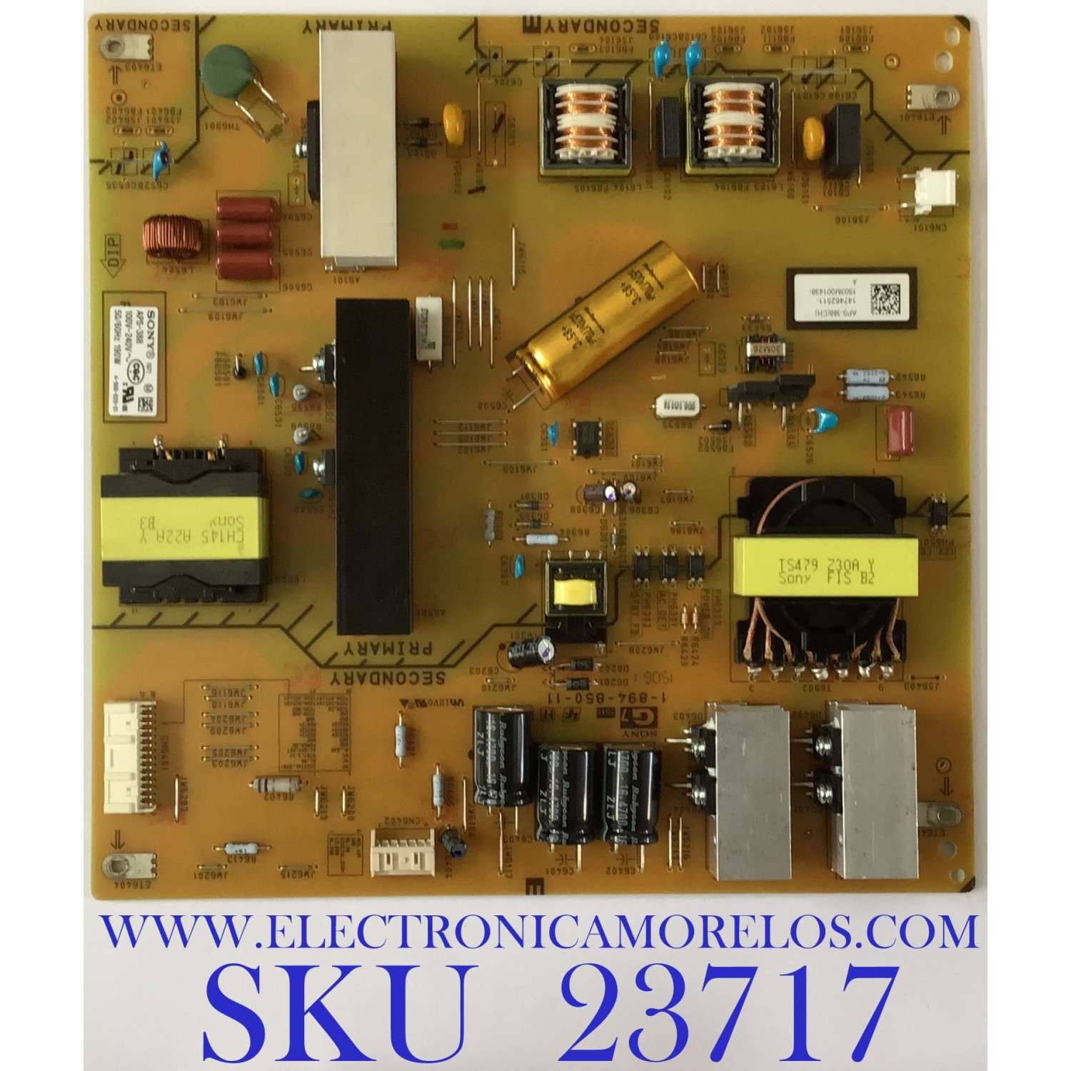 SUB FUENTE DE PODER PARA TV SONY / NUMERO DE PARTE 1-474-625-11 / 1-894-850-11 / 147462511 / APS-388 / APS- 388(CH)  APS388 / APS388(CH)  PANEL YD5S750DTN01 / MODELO XBR-75X940C / XBR75X940C