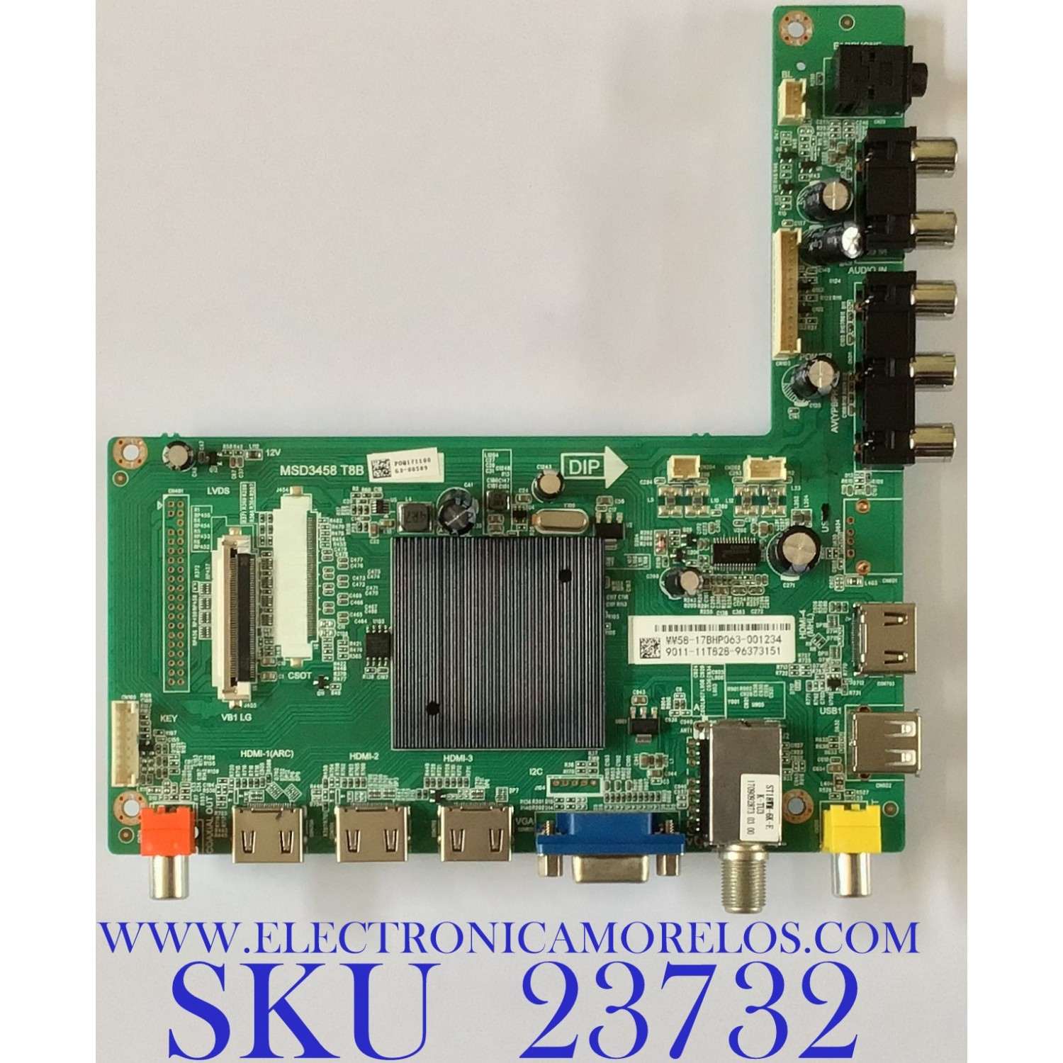MAIN PARA TV W BOX / 9011-11T828-96373151 / MSD3458 T8B / P0Q171100 / MM58-17BH9063-001234 / PANEL K550WDC2 / MODELO 0E-55LED4K