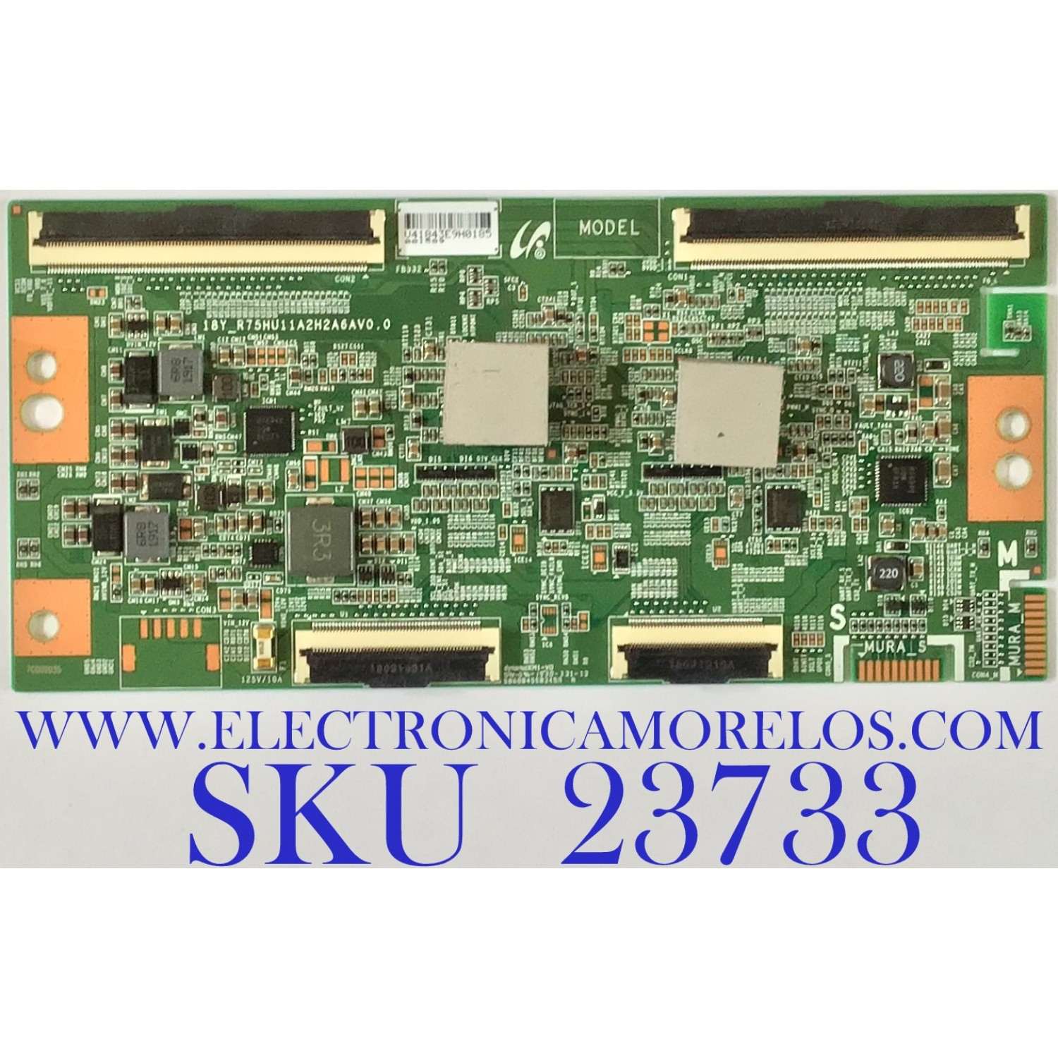 T-CON PARA TCL·ROKU TV 4K UHD HDR SMART TV / NUMERO DE PARTE LJ94-41843E / 18Y_R75HU11A2H2A6AV0.0 / 41843E / PANEL´S LVU750NEBL / LVU750NDBL / MODELOS 75Q825 / 75R615