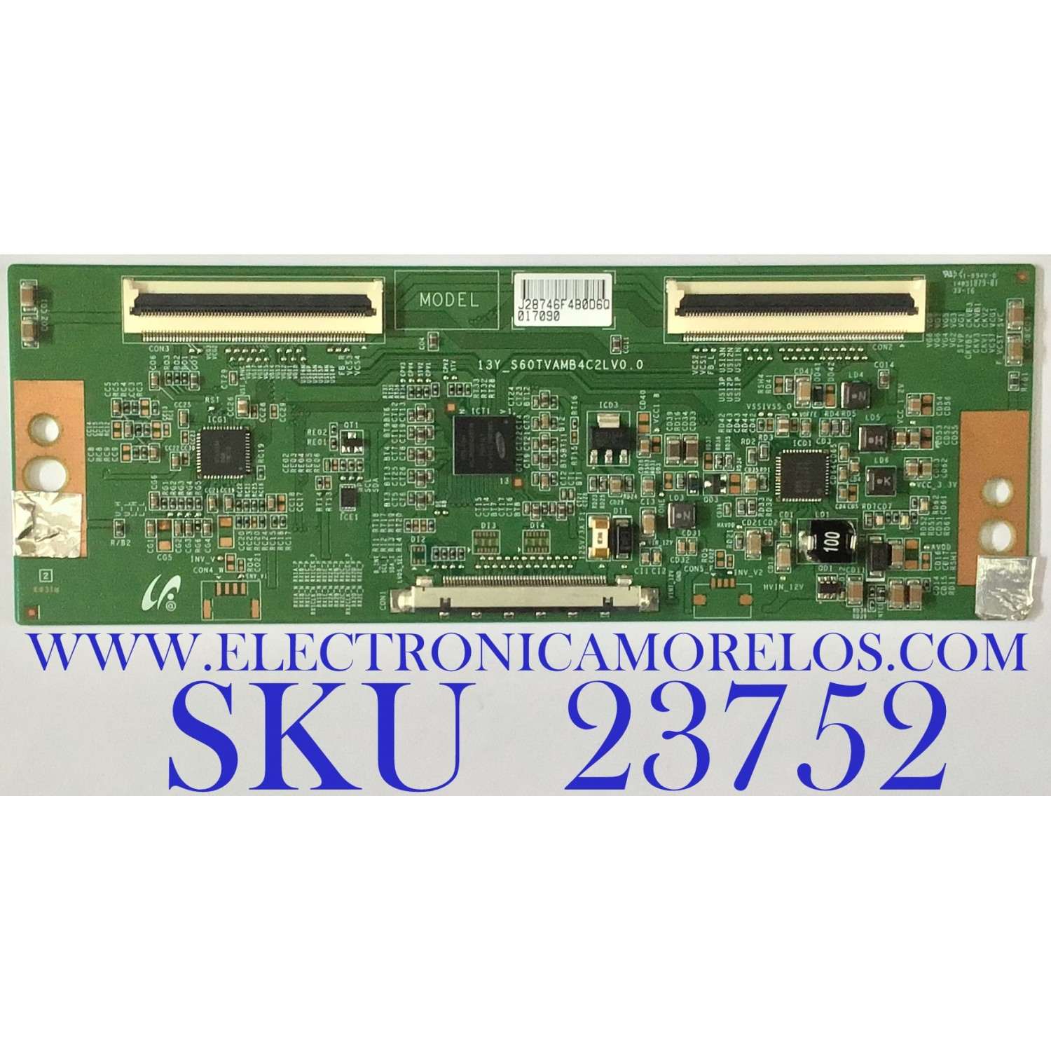 T-CON PARA TV VIZIO / LJ94-28746F / 13Y_S60TVAMB4C2LV0.0 / 28746F / MODELOS E320FI-B2 LWZQPKMQ / ELEFW323 / LE-32GCL-C