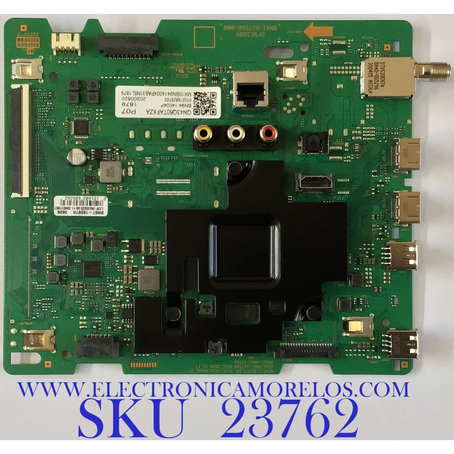 MAIN PARA SMART TV SAMSUNG 4K UHD CON HDR RESOLUCION (3,840 x 2,160) / BN94-14004P / BN41-02756B / BN97-16597R / PANEL CY-RT043HGAV2H / MODELO QN43Q60TAFXZA AB01