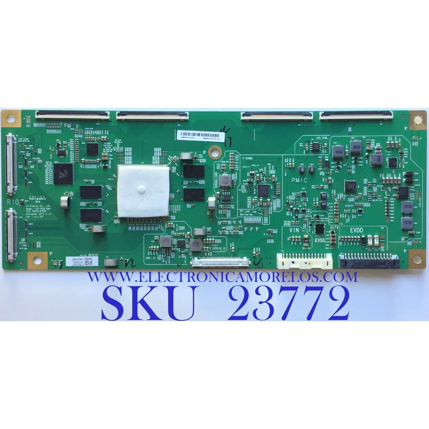 T-CON PARA TV SONY / NUMERO DE PARTE 6871L-5714A / 6870C-0755B / 5714A / LE650POL (HL)(A1) / PANEL YD85009UNG01 / MODELO XBR-65A9F / XBR65A9F