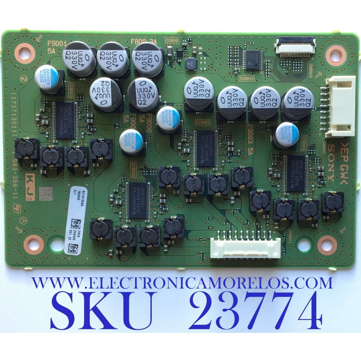 TARJETA KJ2 PARA TV SONY / NUMERO DE PARTE A-2197-356-A / 1-983-358-11 / 173713011 / A2197356A / PANEL YD85009UNG01 / MODELO XBR-65A9F / XBR65A9F