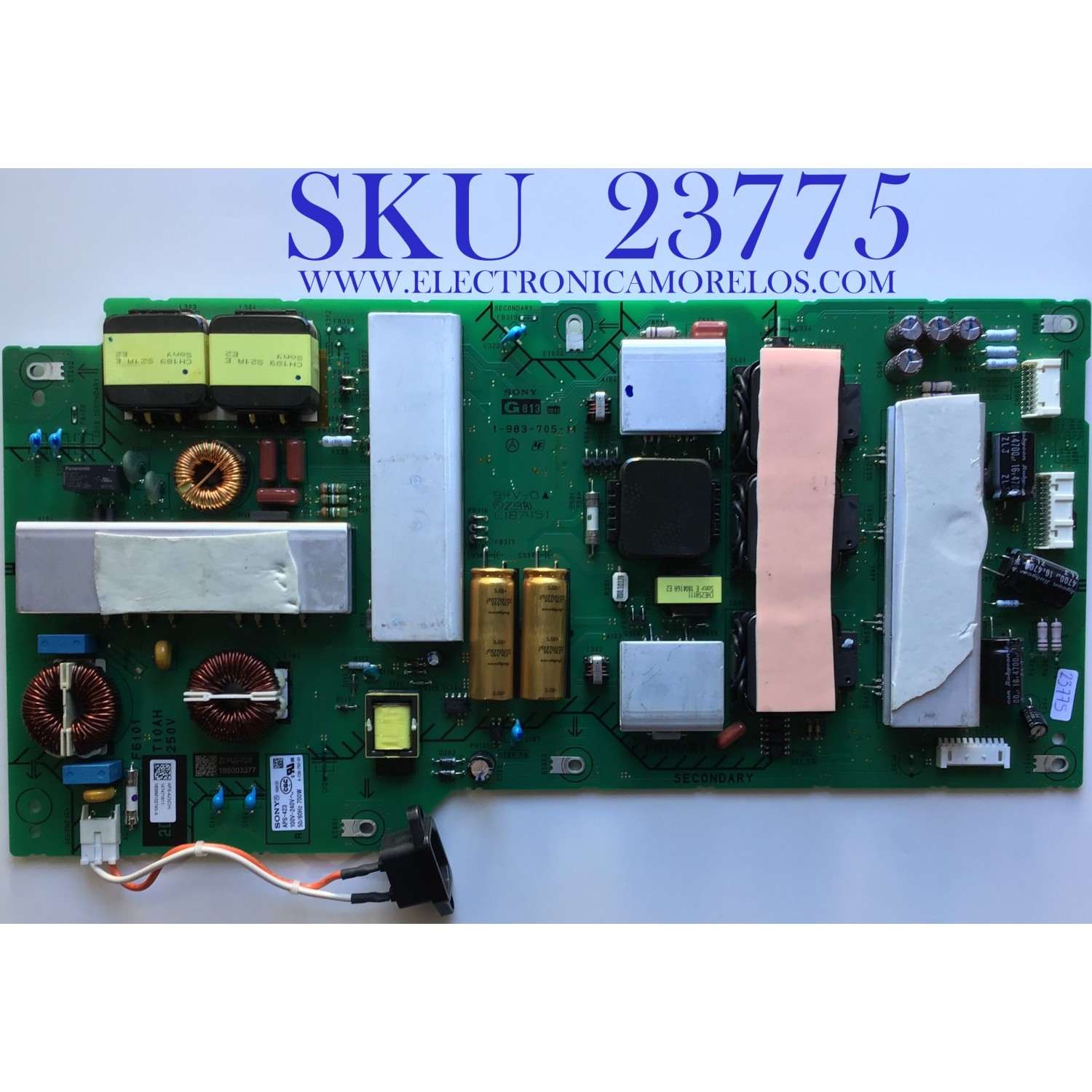 FUENTE PARA TV SONY / NUMERO DE PARTE 1-474-718-11 / 1-983-705-11 / 147471811 / PANEL YD85009UNG01 / MODELO XBR-65A9F / XBR65A9F