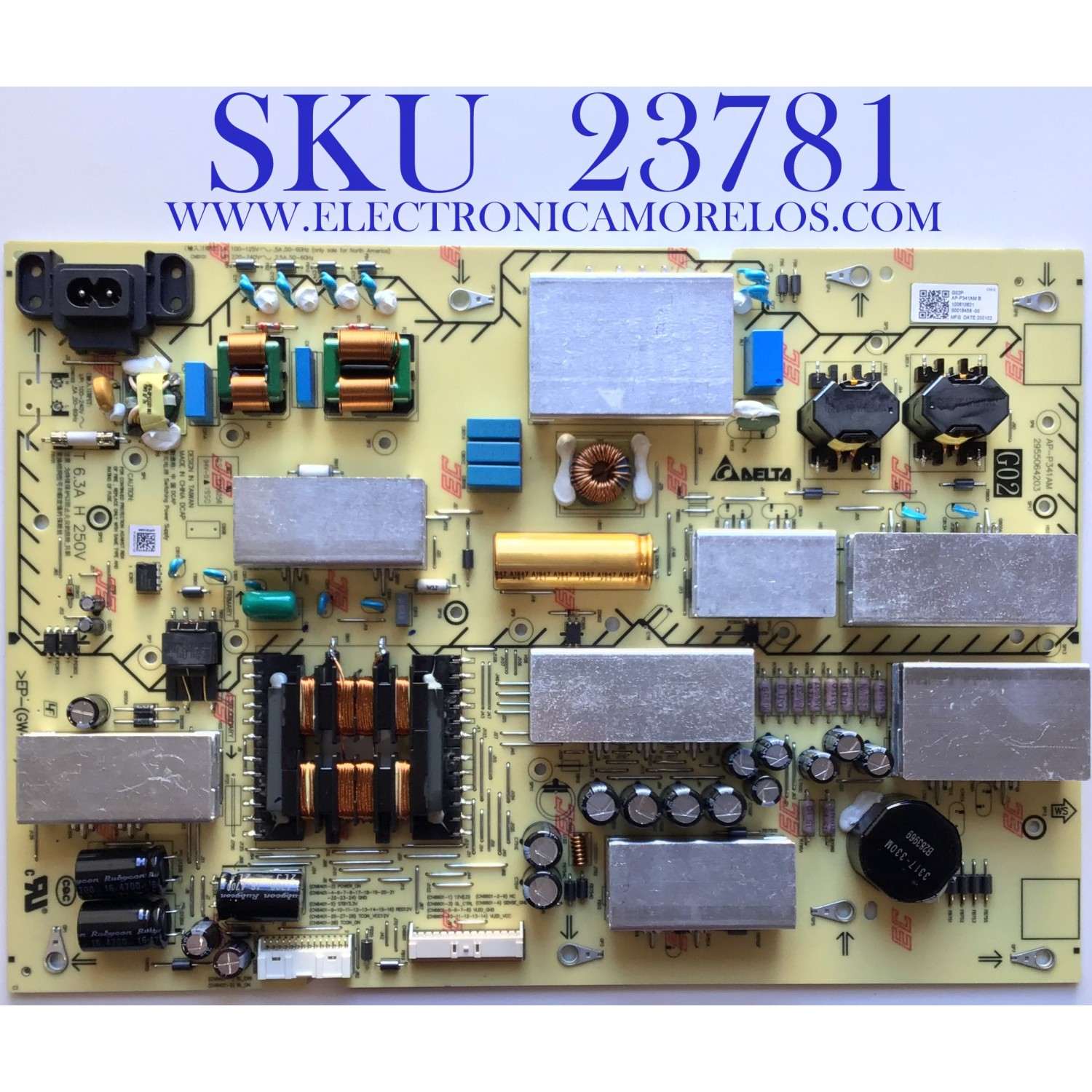 FUENTE DE PODER PARA TV SONY 4K UHD HDR SMART TV / NUMERO DE PARTE 1-006-108-21 / 100610821 / AP-P341AM / 2955064203 / AP-P341AM B / PARTE SUSTITUTA 1-006-108-22 / 100610822 / PANEL YDAF065DNU01 / MODELO XBR-65X950H / XBR65X950H