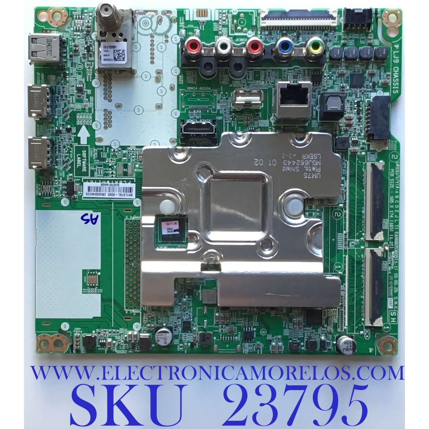MAIN PARA SMART TV LG  4K UHD CON HDR / NUMERO DE PARTE EBU65348220 / EAX68253605 (1.1) / PANEL NC430DGG-AAGX1 / MODELO 43UM6910PUA.BUSYLJM