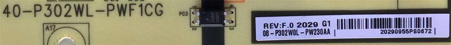 FUENTE DE PODER PARA TV TCL QLED / NUMERO DE PARTE 08-P302W0L-PW230AA / P302W / 40-P302WL-PWF1CG / 11601-500011 / PANEL LVU550NDHL / MODELO 55R635 - Imagen 2