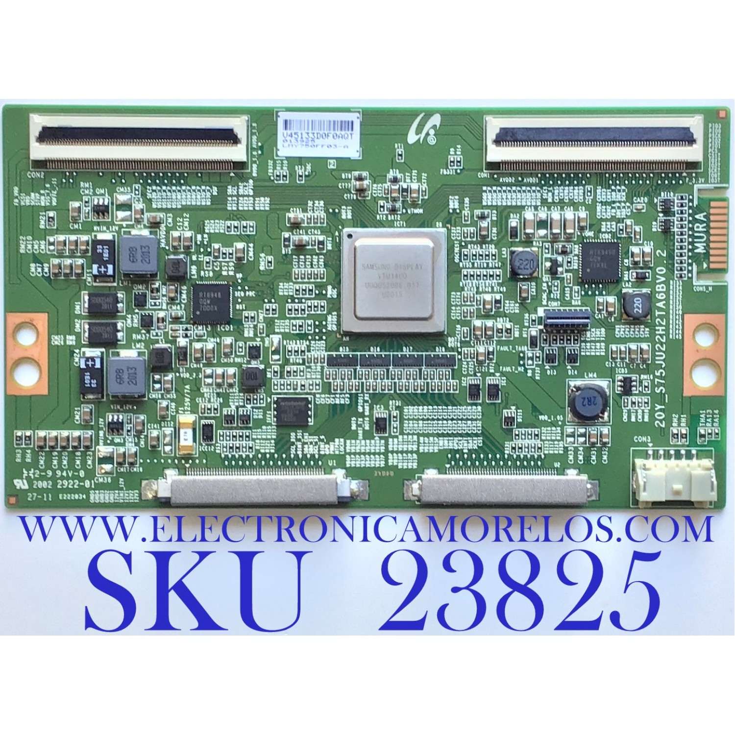 T-CON PARA TV SONY / NUMERO DE PARTE LJ94-45133D / 20Y_S75JU22H2TA6BV0.2 / 45133D / PANEL YDAF075DND01 / DISPLAY LSY750FF03-A02 / MODELOS XBR-75X900H / XBR-75X90CH