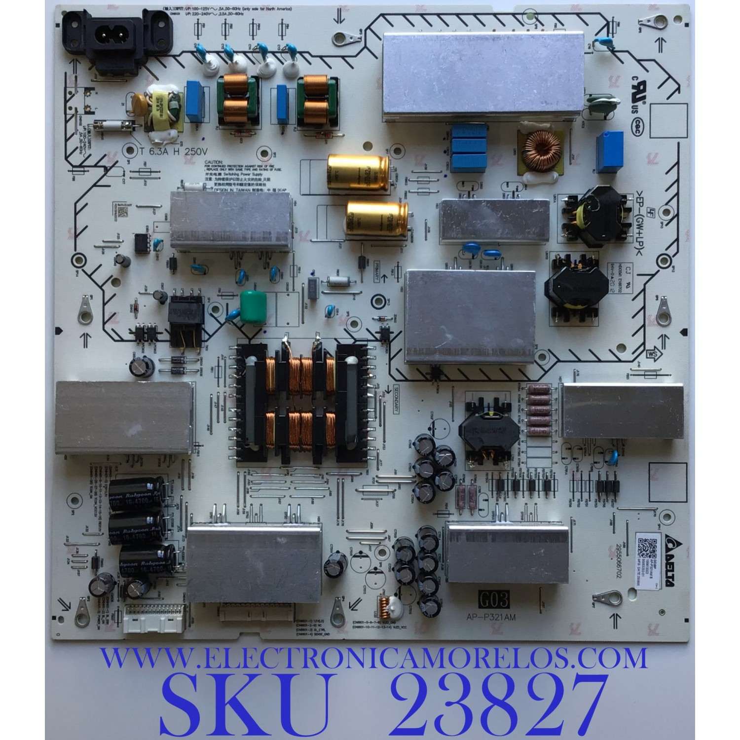 FUENTE DE PODER PARA TV SONY / NUMERO DE PARTE 1-006-133-22 / AP-P321AM / 2955066702 / 100613322 / SONY YDAF075DND01 / MODELO XBR-75X900H / XBR75X900H / XBR-75X90CH