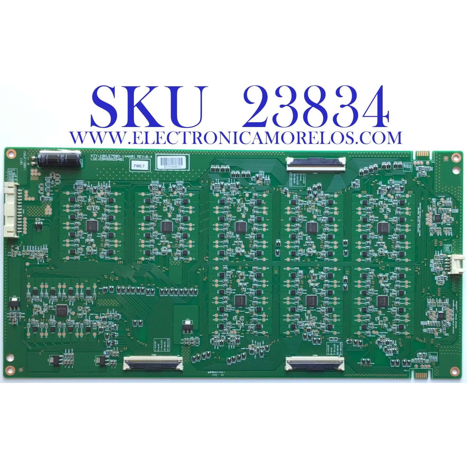 LED DRIVER PARA TV LG NANOCELL AI THINQ 8K SMART TV / NUMERO DE PARTE EBR89829401 / 19KLE750D-144A01 / 19KLE750D-144A01 REV:0.4 / PANEL NC750DZD-AAJH1 / DISPLAY LC750DZ5(SM)(A1) / MODELO 75NANO99UNA / 75NAN099UNA / 75NANO99UNA.AUSWLJR