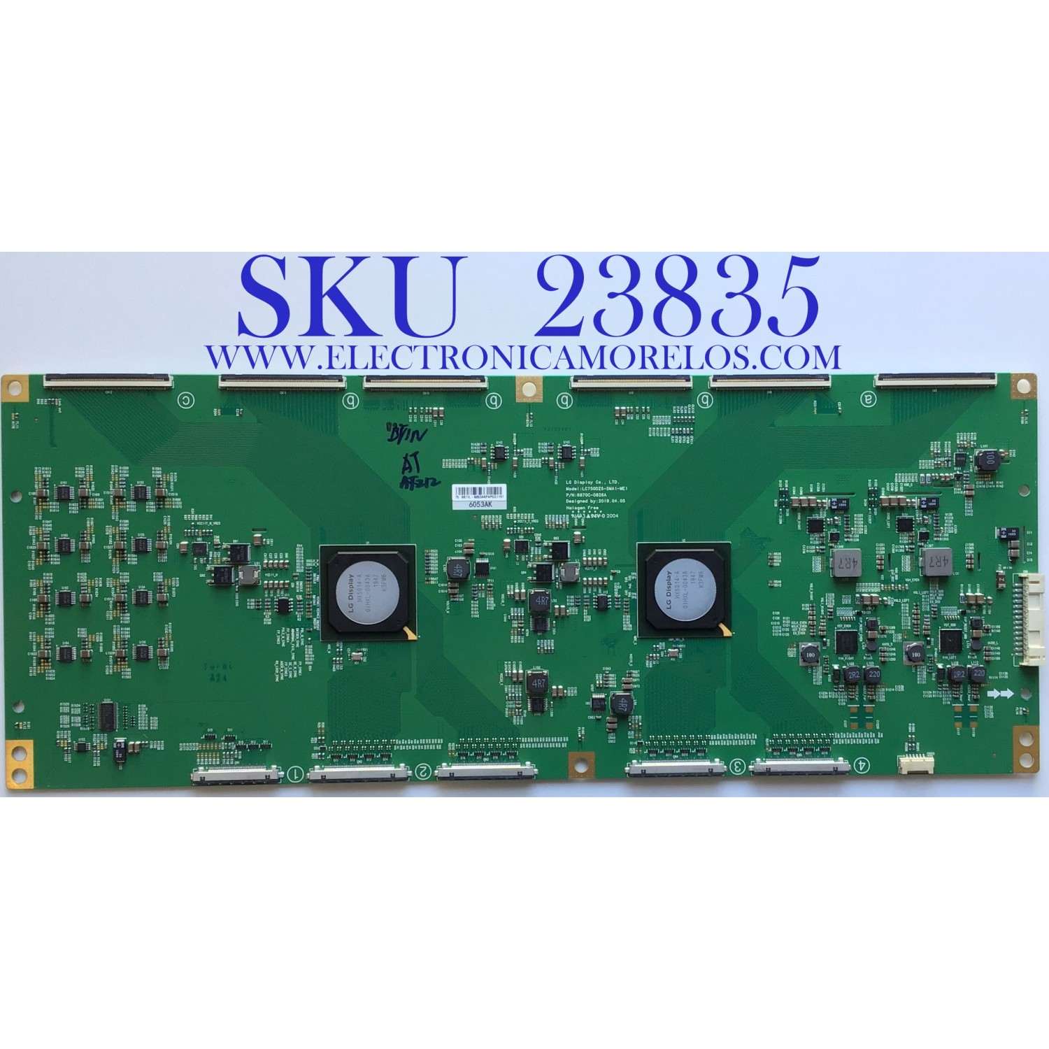 T-CON PARA TV LG NANOCELL AI THINQ 8K SMART TV / NUM DE PARTE 6871L-6053A / 6870C-0826A / 6053A / PANEL´S NC750DZD-AAJH1 / DISPLAY LC750DZ5(SM)(A1) / MODELOS 75SM9970PUA / 75NANO99UNA / 75NAN099UNA / 75NANO99UNA.AUSWLJR / 75SM9970PUA.AUSYUH