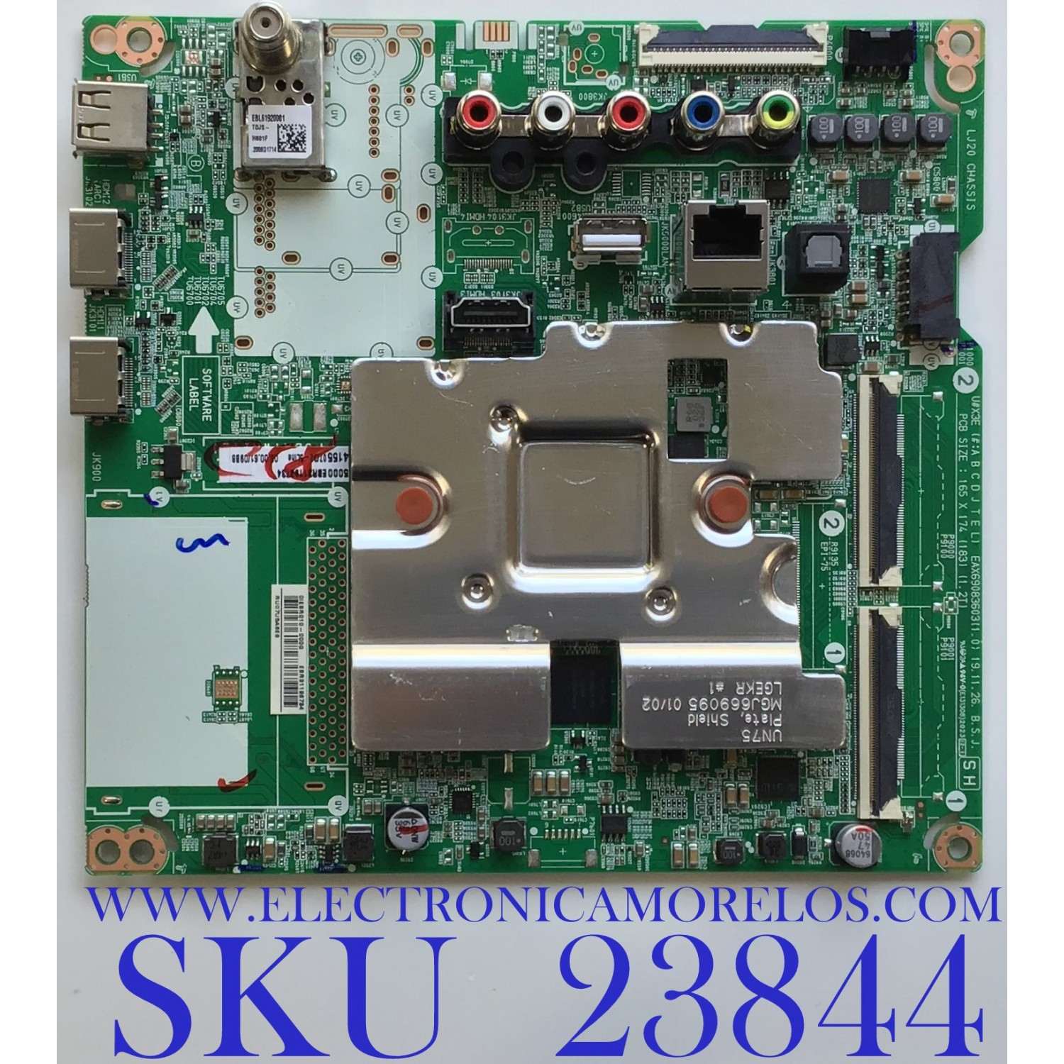 MAIN PARA TV LG 4K HDR SMART TV / NUMERO DE PARTE EBR31196734 / EAX69083603 / EAX69083603(1.0) / PANEL´S HV650QUB-N9E / LVU650BEDX E0001 / MODELO 65UN7000PUD / 65UN7000PUD.CUSFLH